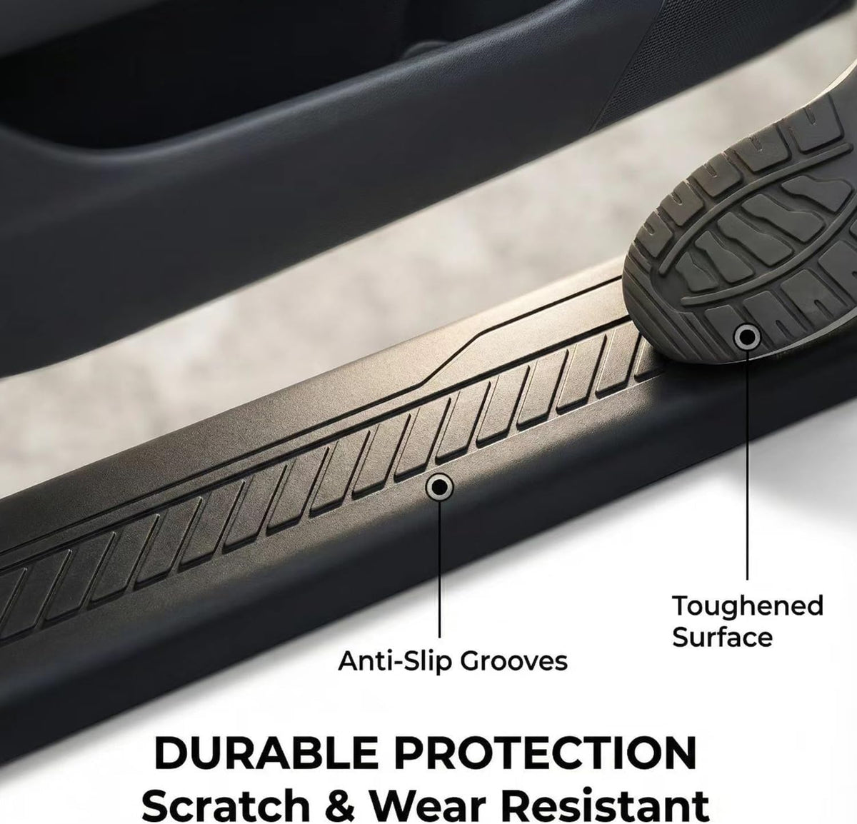 Door Sill Guards for Ford Bronco 4 Door Accessories 2021 2022 2023 2024 2025, Anti Scratch Anti-Slip Door Sill Protectors