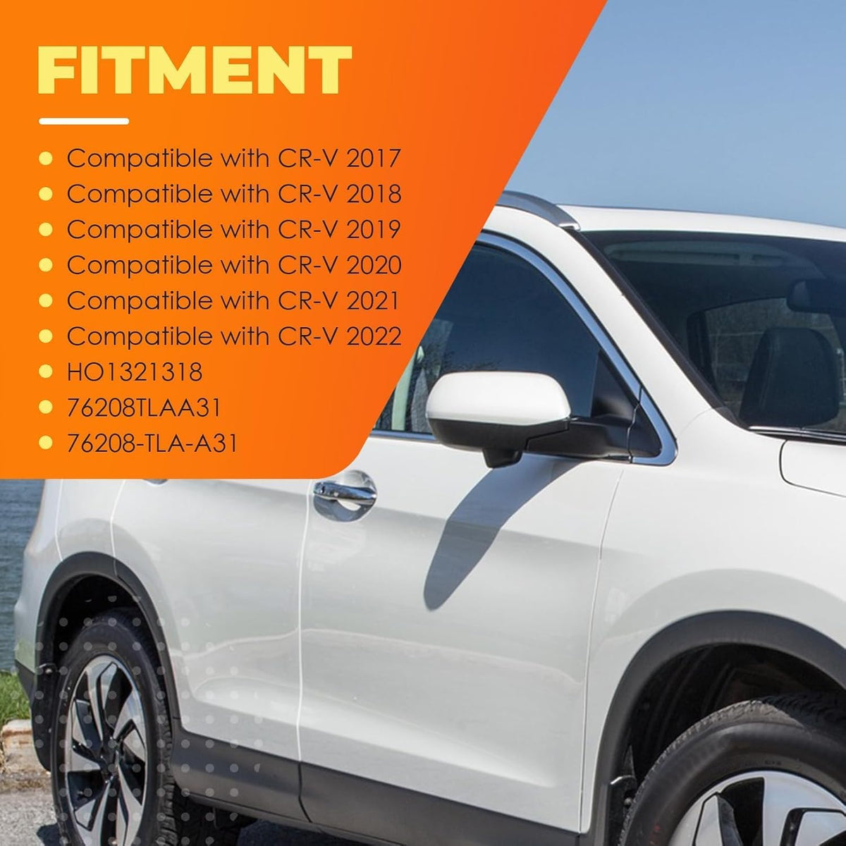 Right Side Mirror Assembly Compatible with 2017-2022 CR-V 9Pins