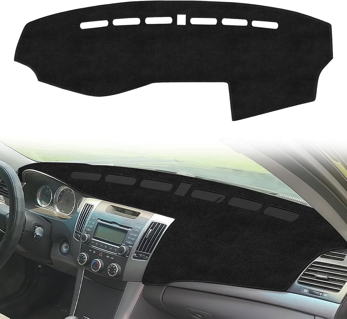 Car Dashboard Cover Mat Compatible with Hyundai Sonata 2009 2010 SE Limited