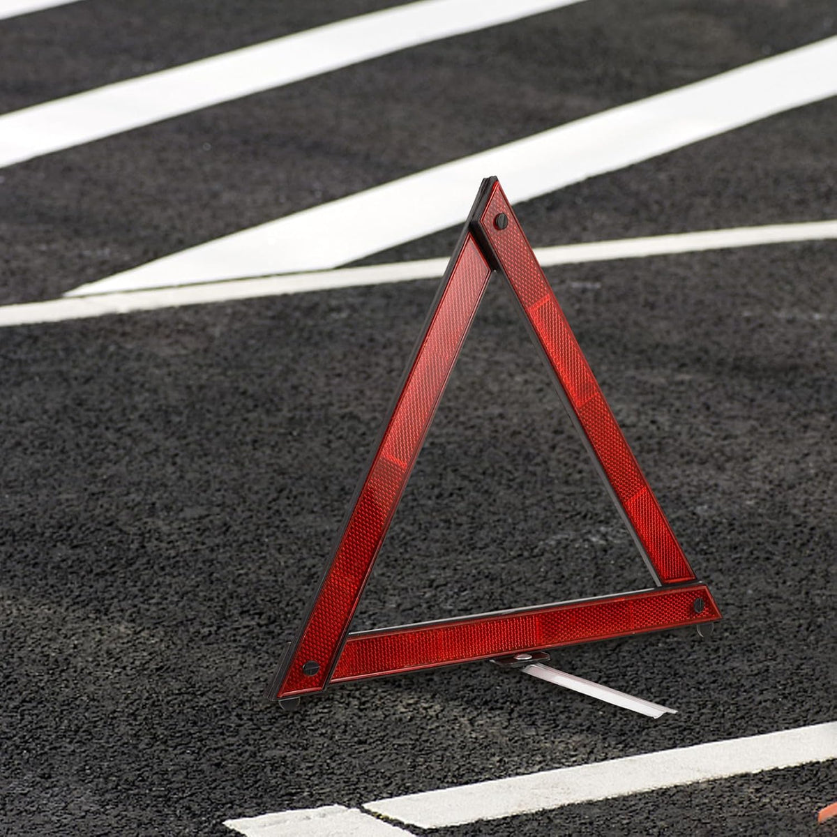 Yardwe 3pcs Reflective Triangle Frame Reflector Safety Warning Triangles for Vehicles, Portable Abs Material with High Reflectivity, for Emergency Situations and Road Parking