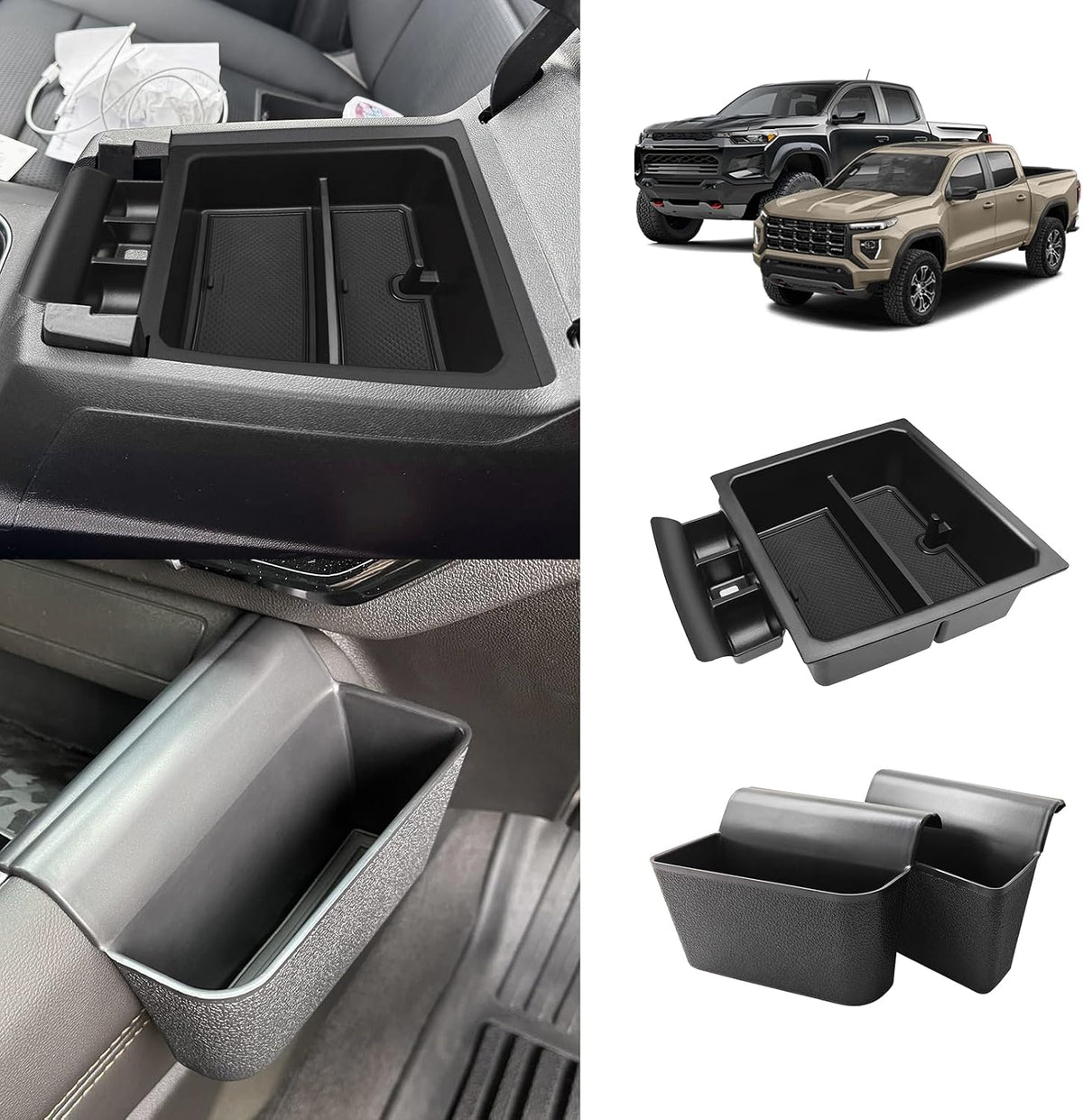 Muslogy Console Organizer & Side Box for 2023+ Chevy Colorado & GMC Canyon