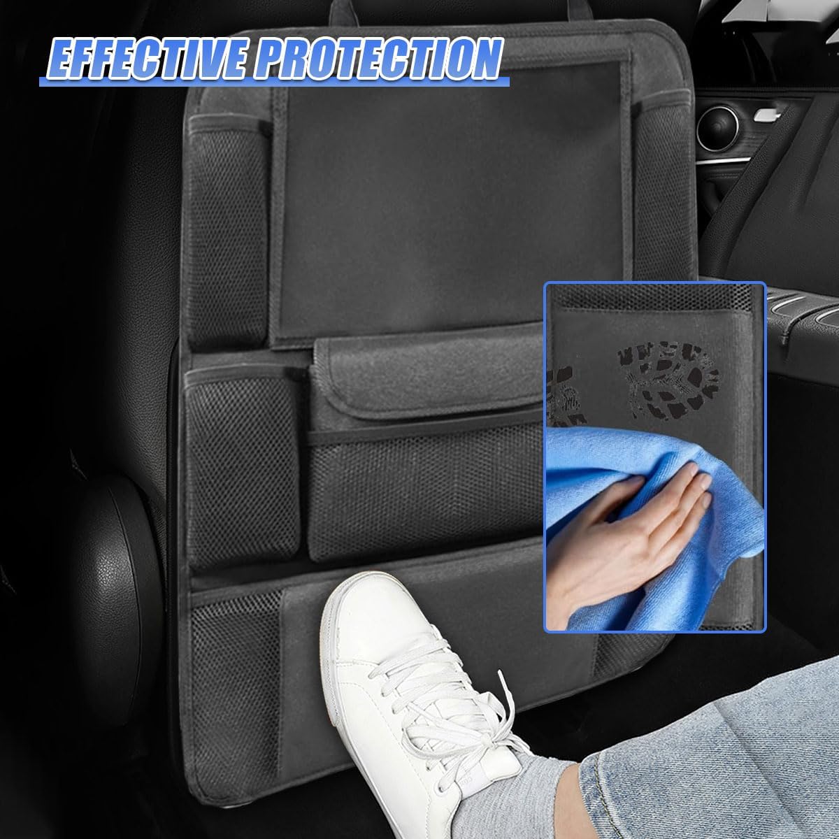 Car Backseat Organizer, with 12" Touch Screen Tablet Holder (2PCS)
