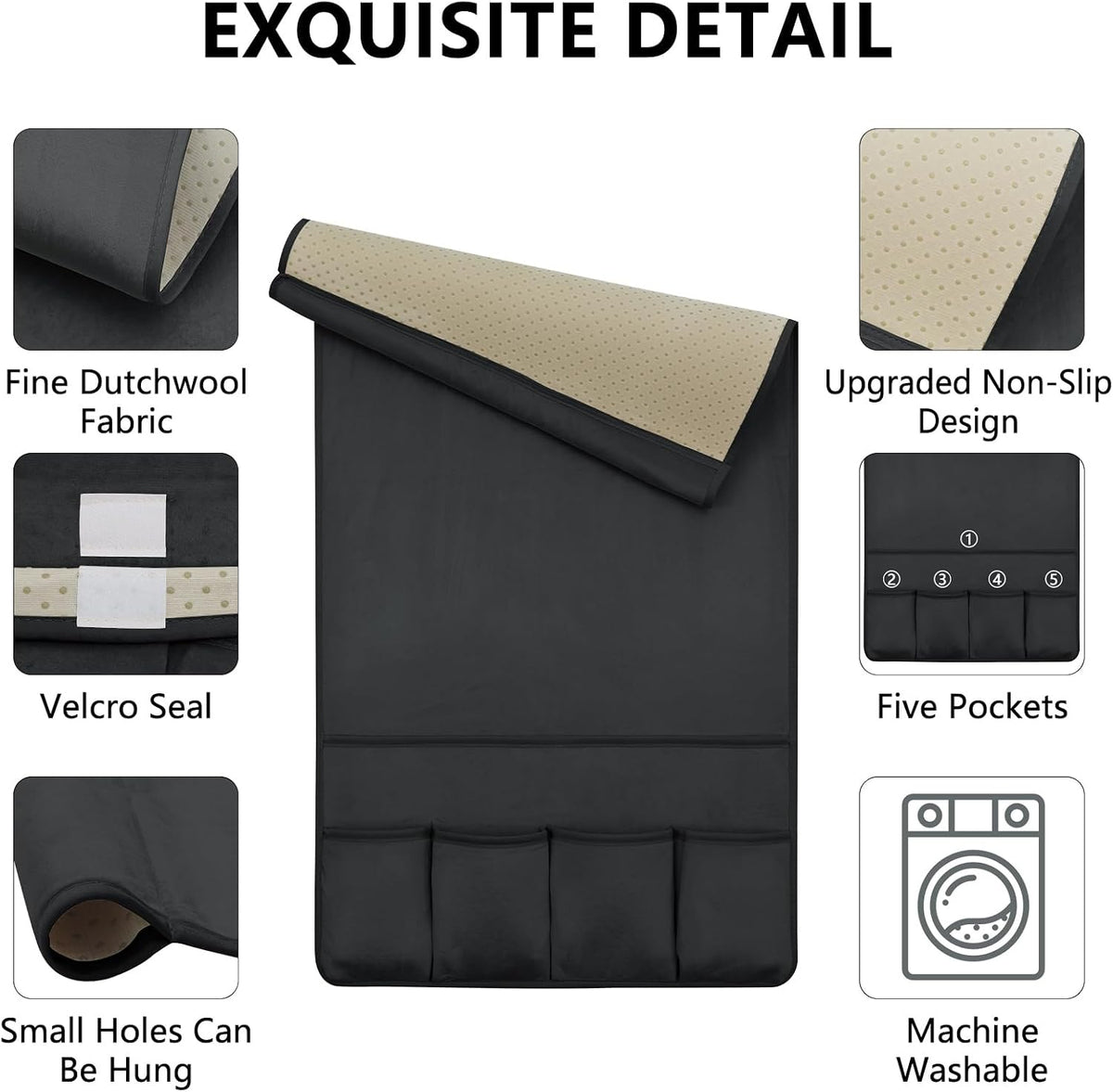 Remote Control Holder for Armchair Caddy, Remote Holder with 5 Pockets