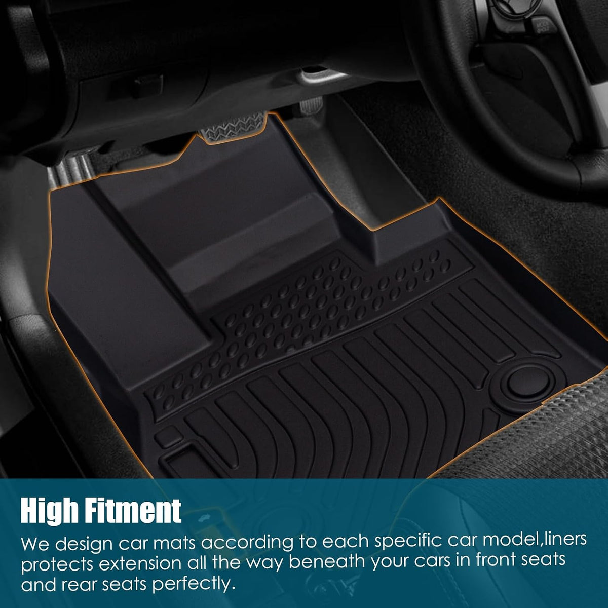 All Weather Floor Mats | Fits for 2016-2017 Subaru Crosstrek; 2015-2021 WRX STI/WRX; 2013-2015 XV Crosstrek; 2012-2016 Impreza | 3D Floor Mats TPE Non-Slip Interior Accessories