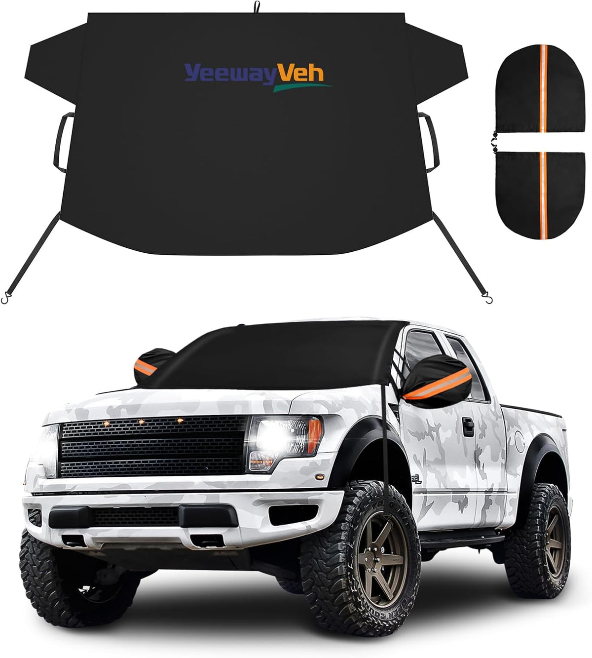 YeewayVeh Truck Windshield Cover for Ice and Snow, XL ((74" x 46")