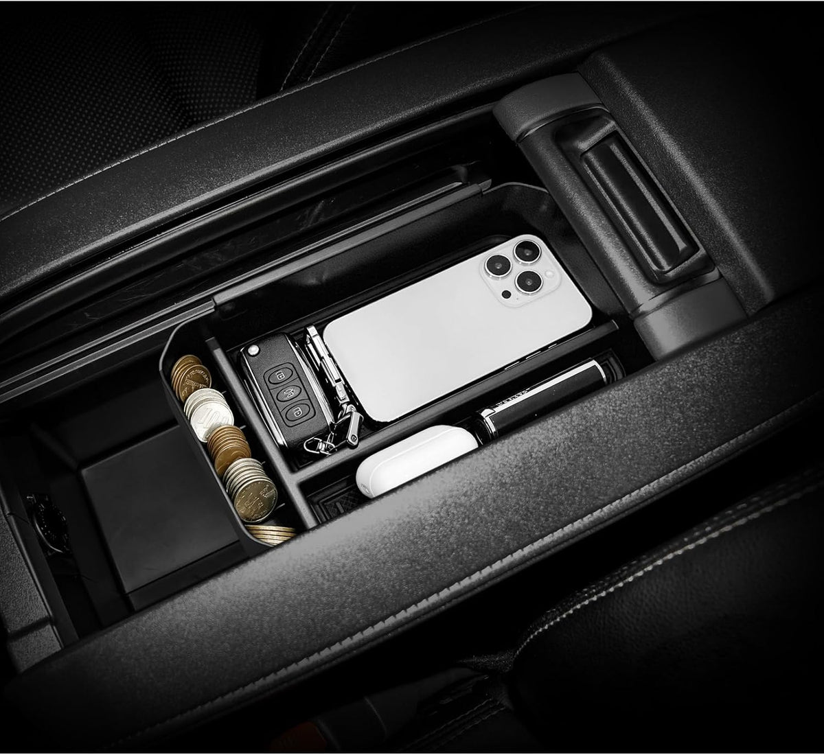 LUWU for 2026 2027 Highlander Center Console Organizer Tray Accessories | for Highlander 2022-2026 2027 Accessories Armrest Insert Storage Box Coin Container (NOT FOR Grand Highlander)