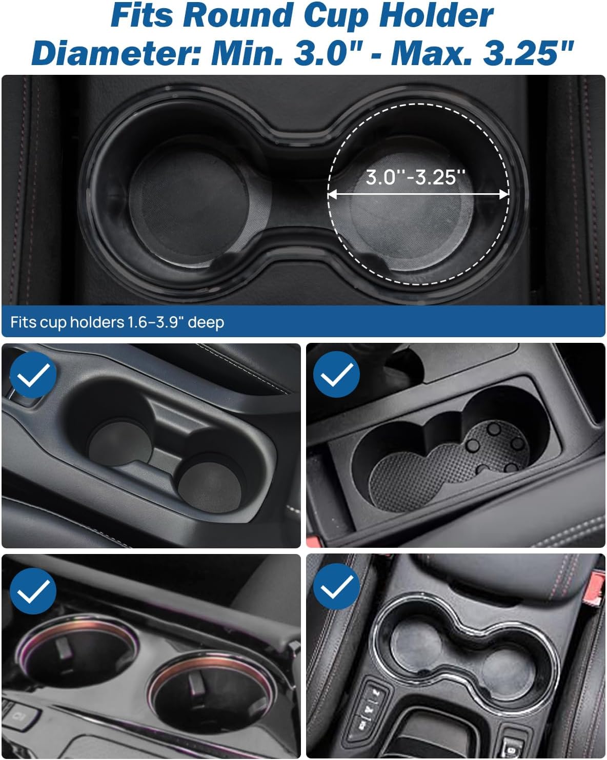 JOYTUTUS Cup Holder Phone Mount for Car, Car Cellphone Large Adapter Long Arm with 360 Degree Rotation, Compatible with iPhone, Samsung & All Smartphones,Black,1 Pack