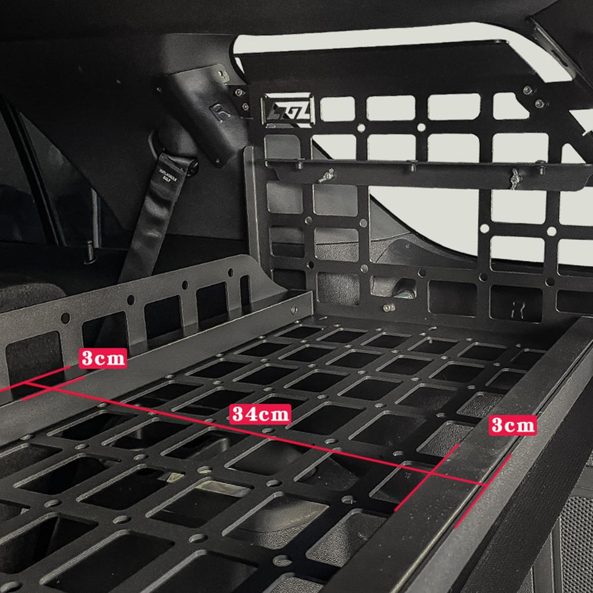 L2R for Ford Explorer 2011-2019 Molle Panel Rear Cargo Rack Basket Interior Luggage Carrier Modular Storage Panel Trunk Shelf Hanging Boards Organizer Kit (Side Panel + Trunk Shelf)