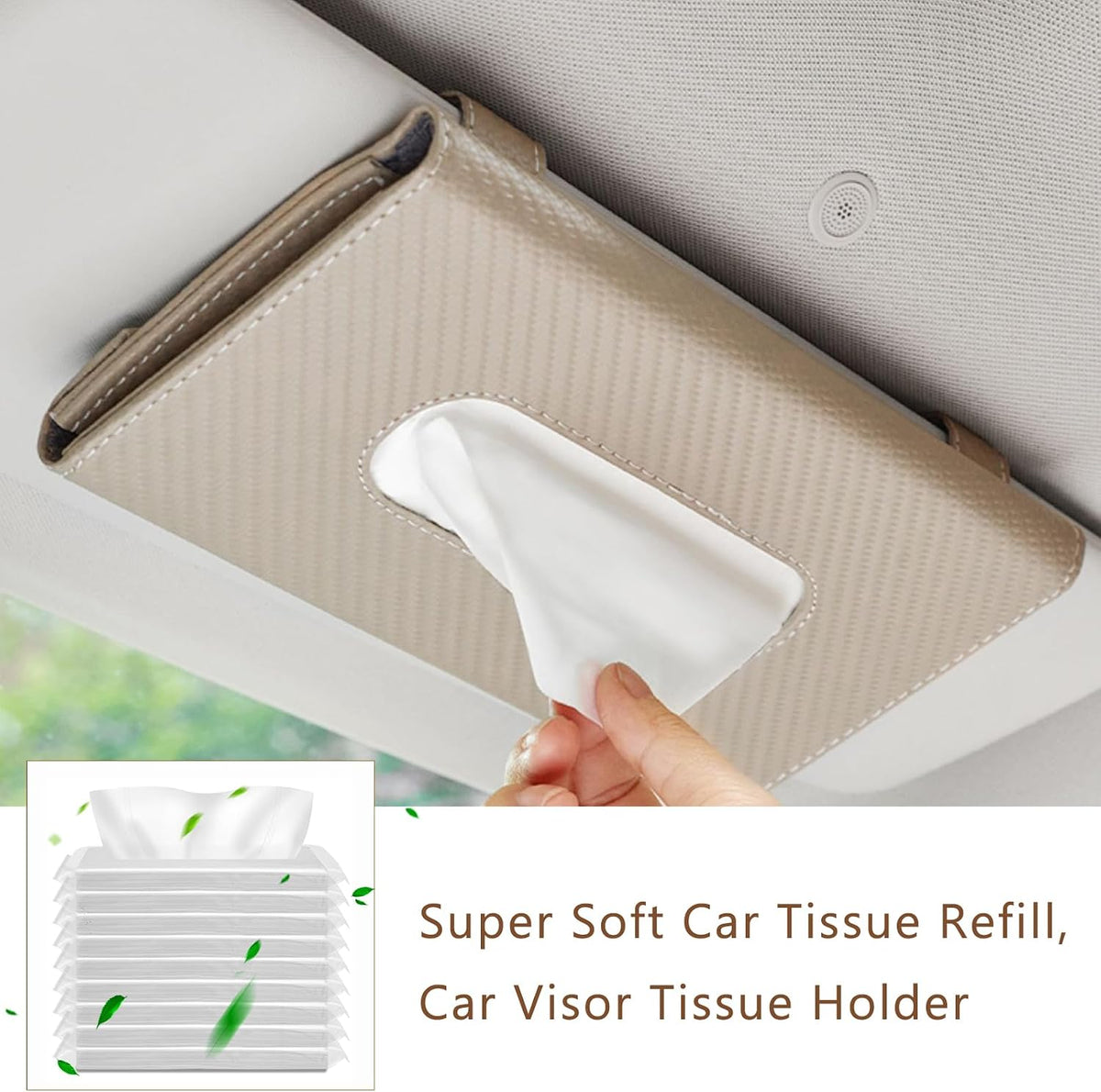 Car Tissue Refill,9 Packs Car Visor Tissue Holder Refills, Car sunshade tissue box filler,Facial Napkin Case Refills, Super Soft Car Travel Tissues, 450 Sheets in Total