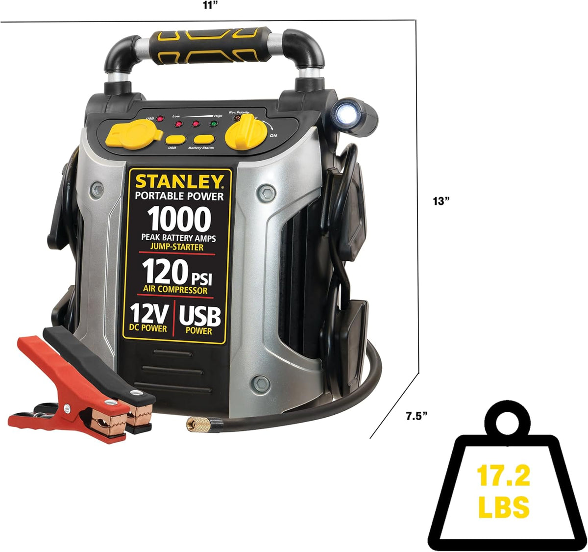 STANLEY J5C09 1000 Amp Jump Starter with Compressor