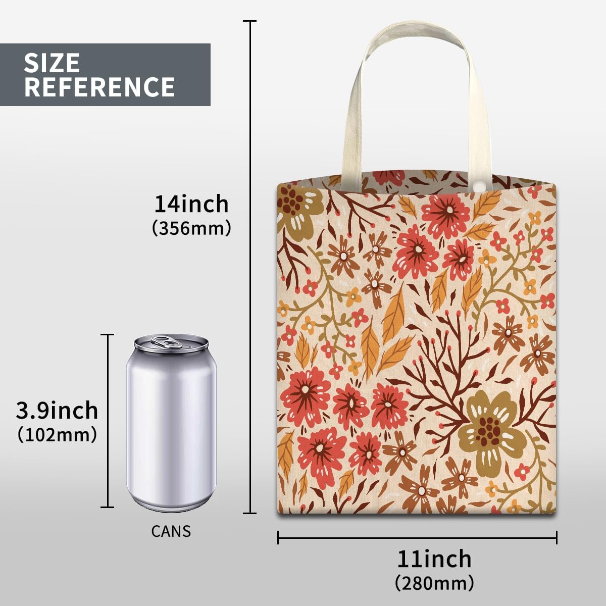 Car Trash Can, Cute Car Trash Bag, Hanging Car Organizer and Storage Bag, Trash Bin for Car Accessories, Vehicle, Travelling, Camping Boho Floral