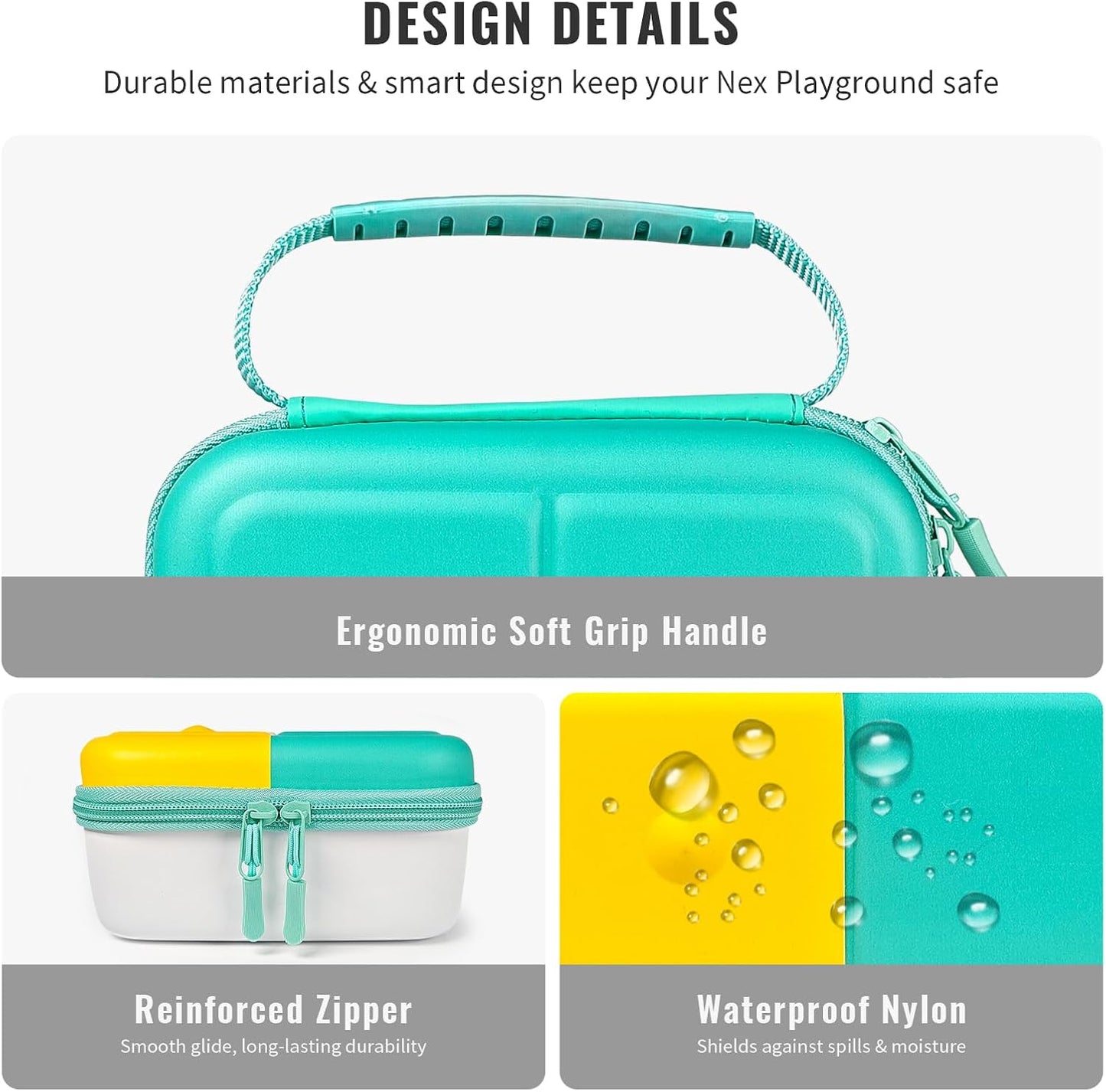 Travel Carry Case Compatible with Nex Playground Game System,Lithtweight Hard Shel lPortable Storage for Indoor Family Game Console HDMI & Power Cord, Remote