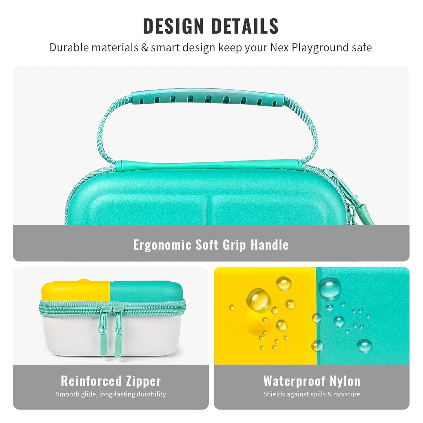 JOYTORN Hard Travel Carrying Case Compatible with Nex Playground Active Play System Console, Portable Storage Bag with Dedicated Compartments for Remote, Adapter and Base Accessories