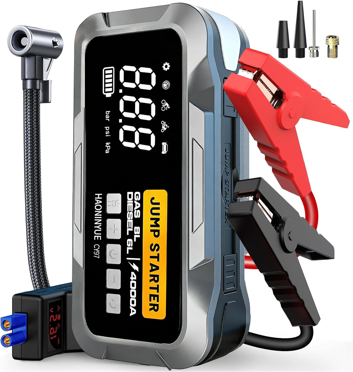 4000A Jump Starter with Air Compressor, 150PSI for Car