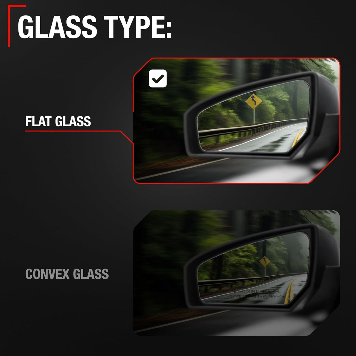Driver Side Mirror - Compatible with 2017-2022 Honda CR-V - Powered Adjustment, Manual Folding, Heated with Turn Signal, Blind Spot Detection, Flat Glass - Smooth Black, 14H9P - OEM 76258TLAA32