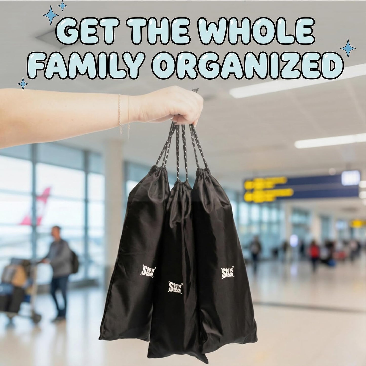 Airplane Seat Organizer to Clip onto Airplane Seat Pocket | Travel Essentials Accessory with Improved Universal Compatibility (15 x 9 Inches)