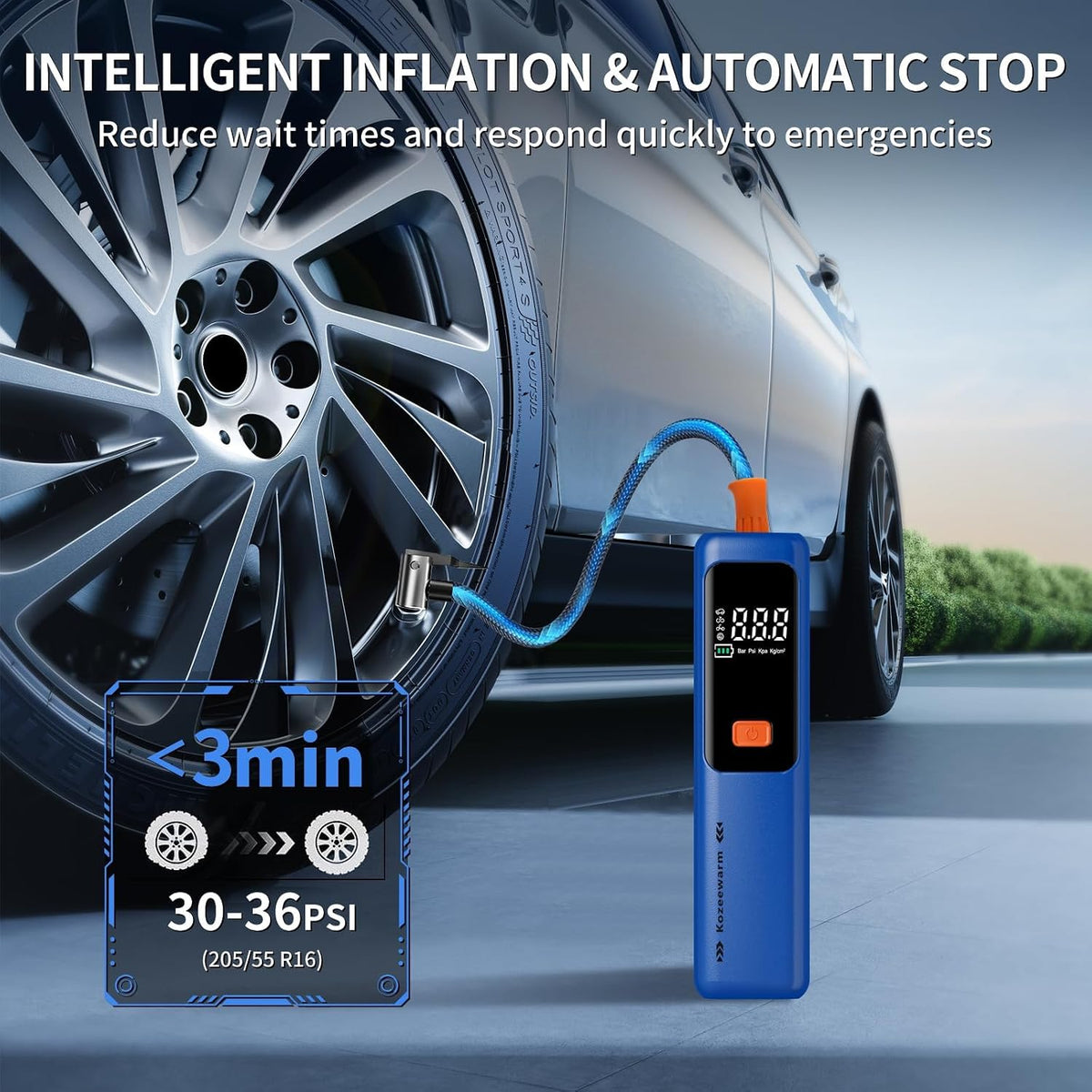 Tire Inflator Portable Air Compressor for Car, Motocycle, Bike Inflatables