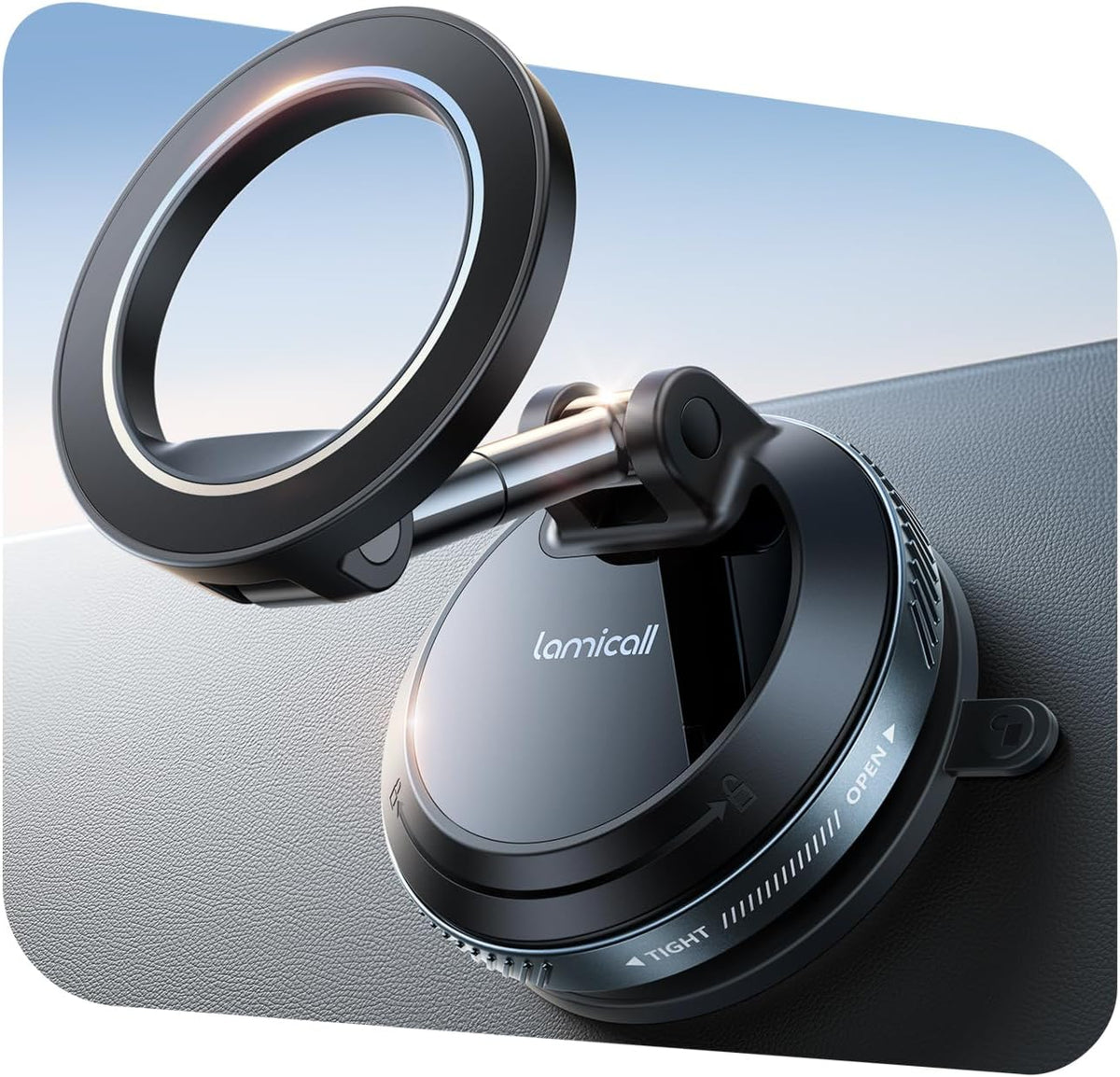 Lamicall Car Phone Holder for Magsafe Dashboard Windshield Nano Gel Vacuum