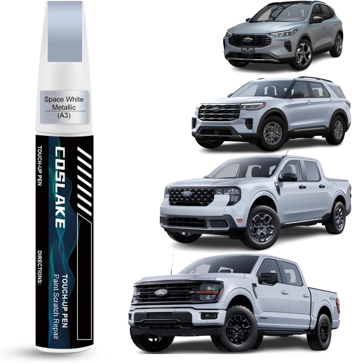 Car Touch Up Paint(Space White Metallic(A3)) for Ford