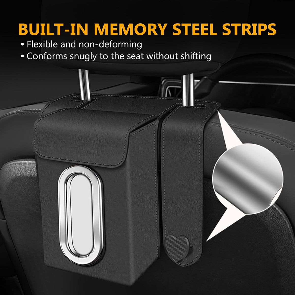 Car Tissue Holder Backseat Organizer Universal Fit Fits 100 Tissues