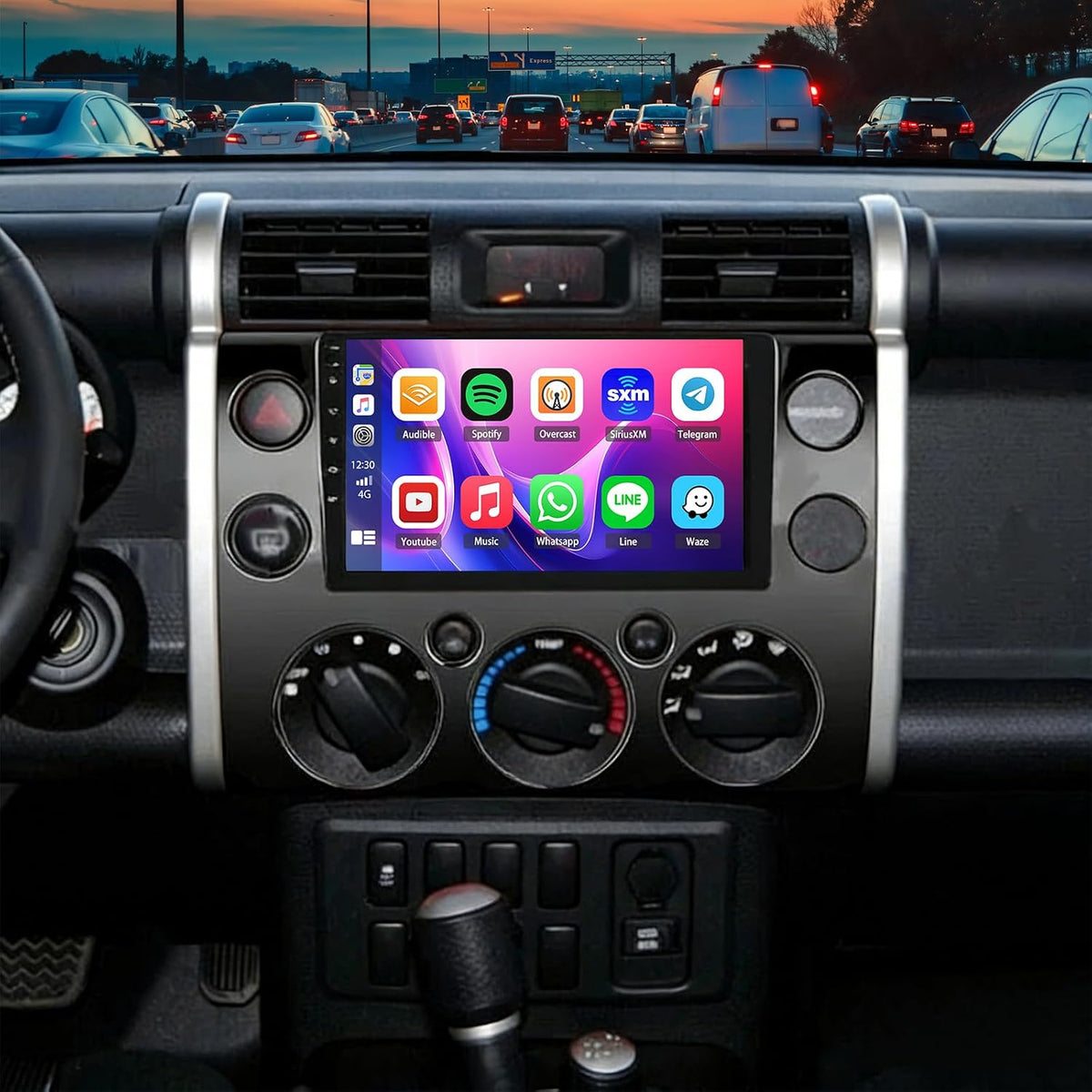 Android 13 Car Stereo Radio Compatible for Toyota Fj Cruiser 2007-2013, 9inch Touch Screen Car Radio with GPS Navigation Mirror Link Bluetooth WiFi FM/RDS SWC Mic AHD Backup Camera - 2+32GB