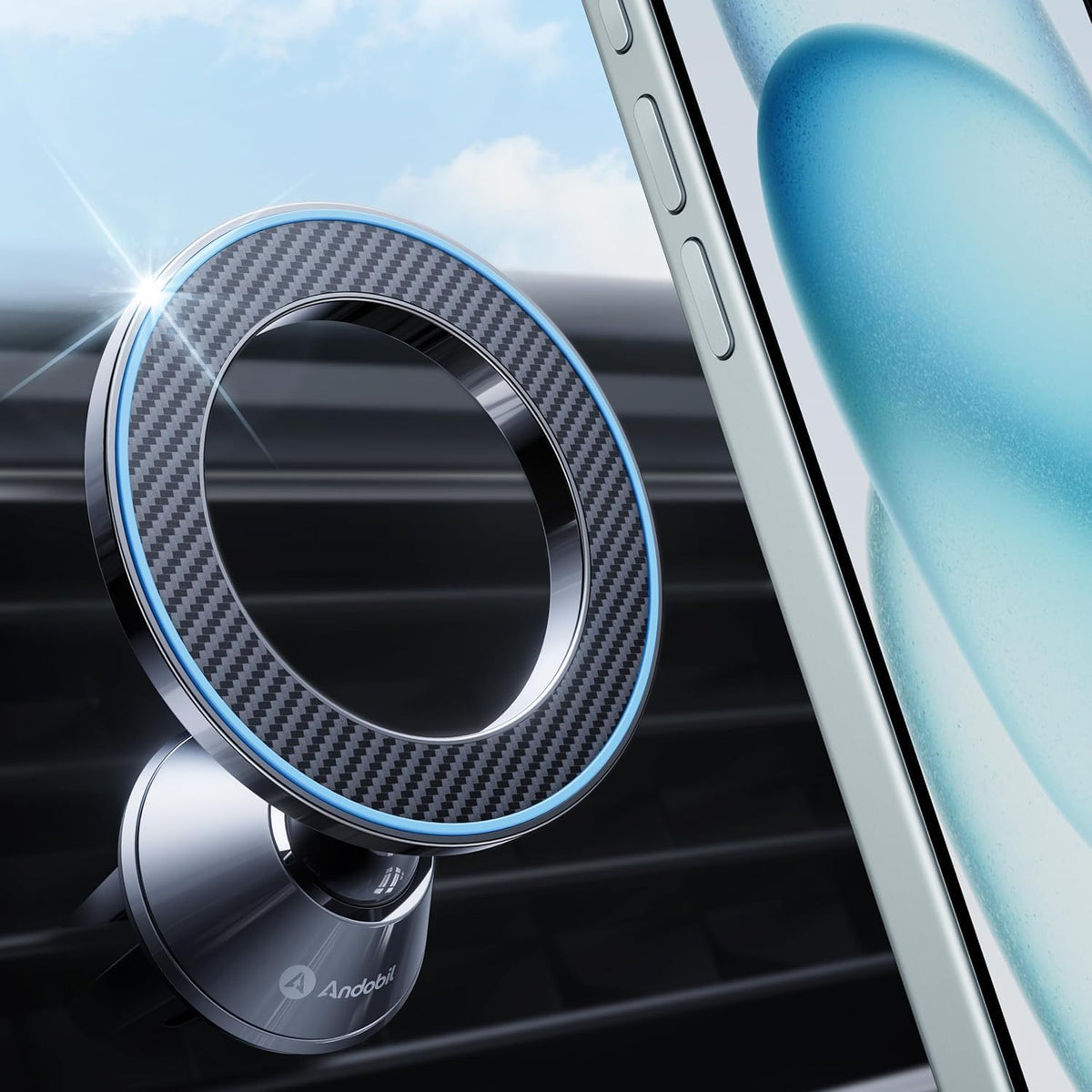 andobil for MagSafe Car Mount Vent, 20xN55 Strongest Magnet ＆ All Metal