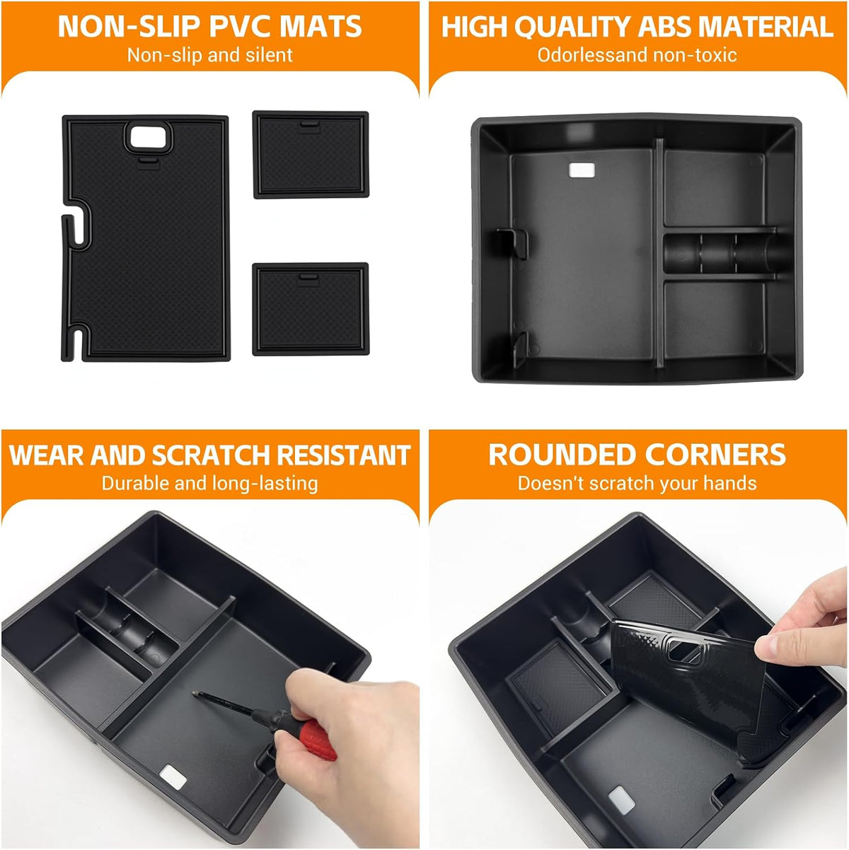 Center Console Organizer Compatible with 2024 2025 2026 Toyota Tacoma(4th Gen) Armrest Storage Box Insert Tray for Tacoma Accessories