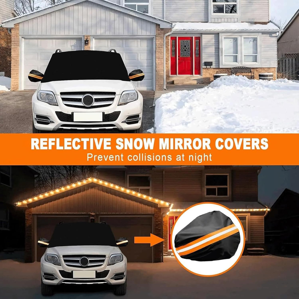 Windshield Cover for Ice and Snow for Acura MDX 2001-2019 2020 2021 2022 2023 2024 2025, Windscreen Cover Frost Protector for Winter All Weather Car Accessories,Black