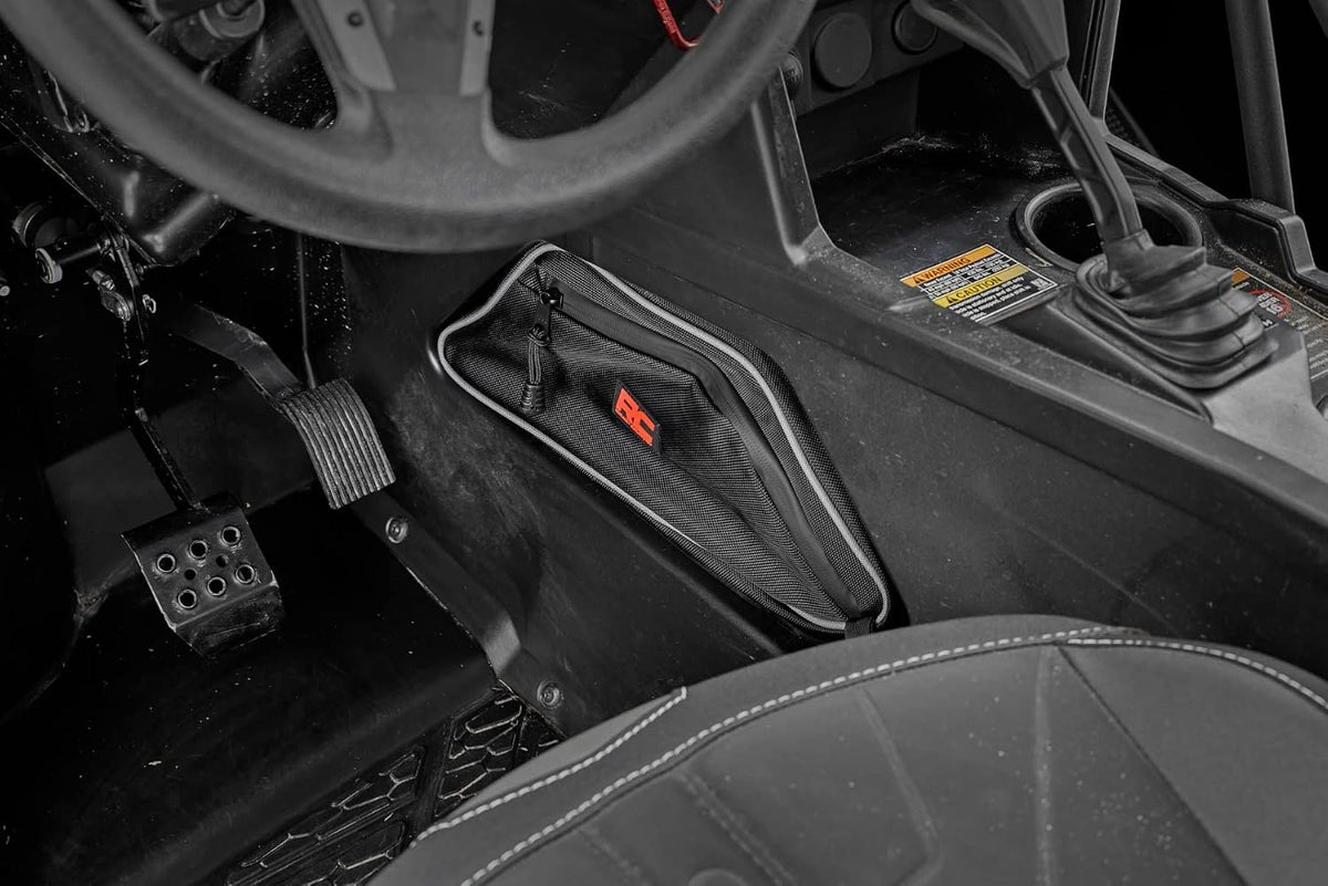 Rough Country Center Console Storage Bag for Polaris General XP4 1000 2016+ - Water & Dust Resistant UTV Storage Organizer with Dual Zippers