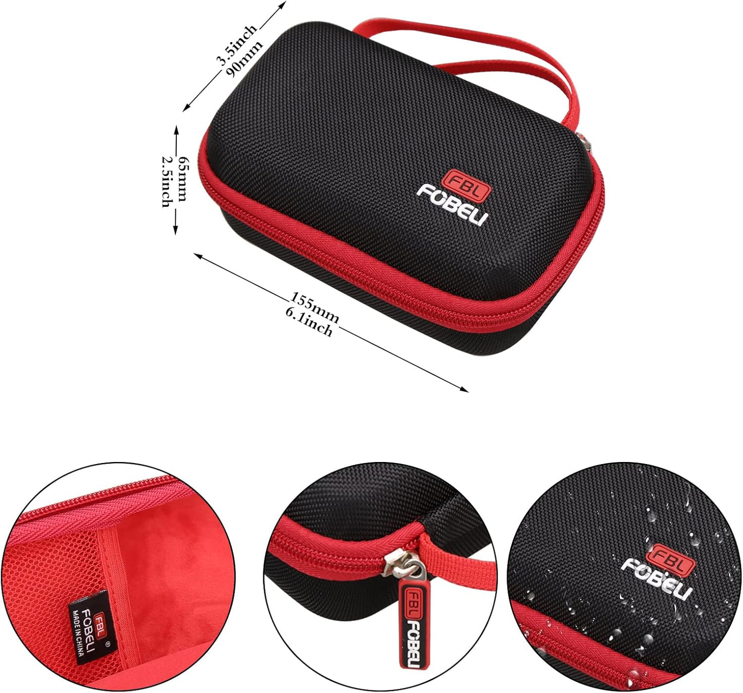 FBLFOBELI EVA Hard Carrying Case Compatible with OM SYSTEM Tough TG-7 / OLYMPUS Tough TG-6 / TG-5 / TG-4 Underwater Digital Camera (Case Only)