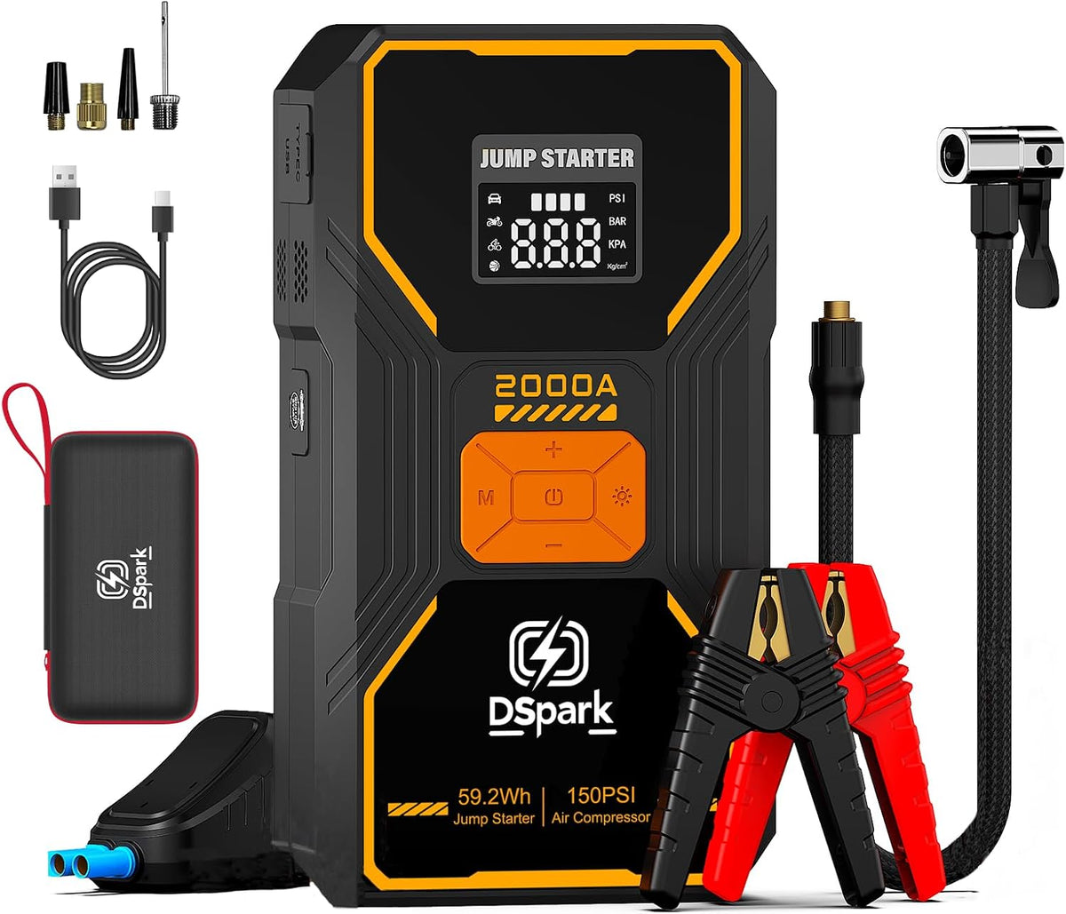 B31 2000A, 16000mAh Jump Starter, 12V Battery Booster