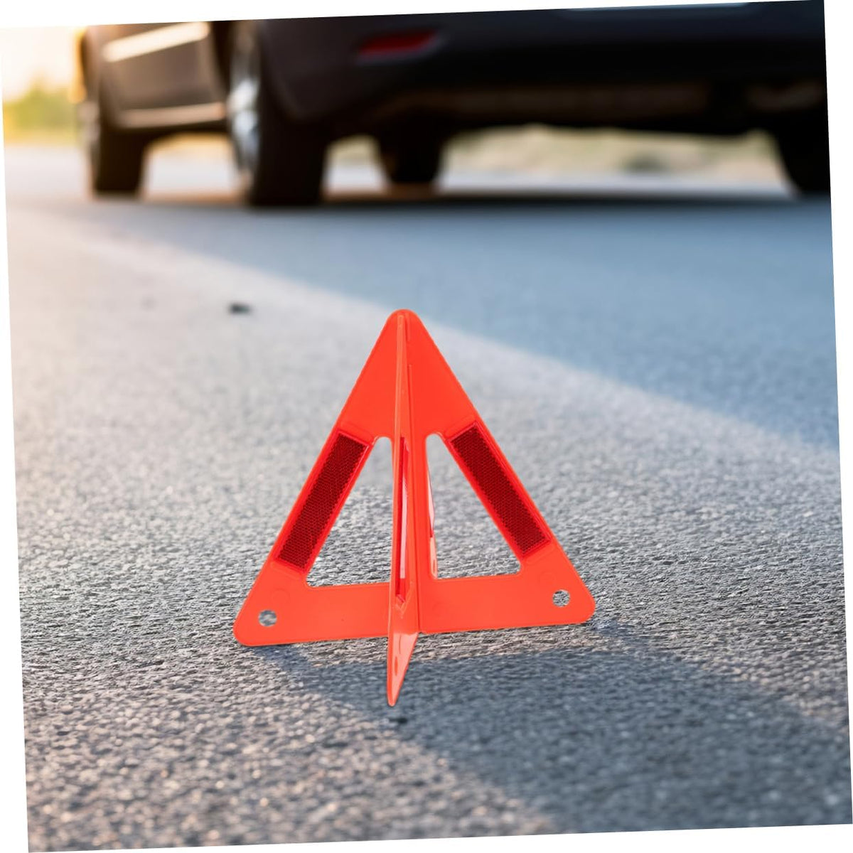 5pcs Foldable Reflective Safety Triangle for Vehicle Roadside Alerts
