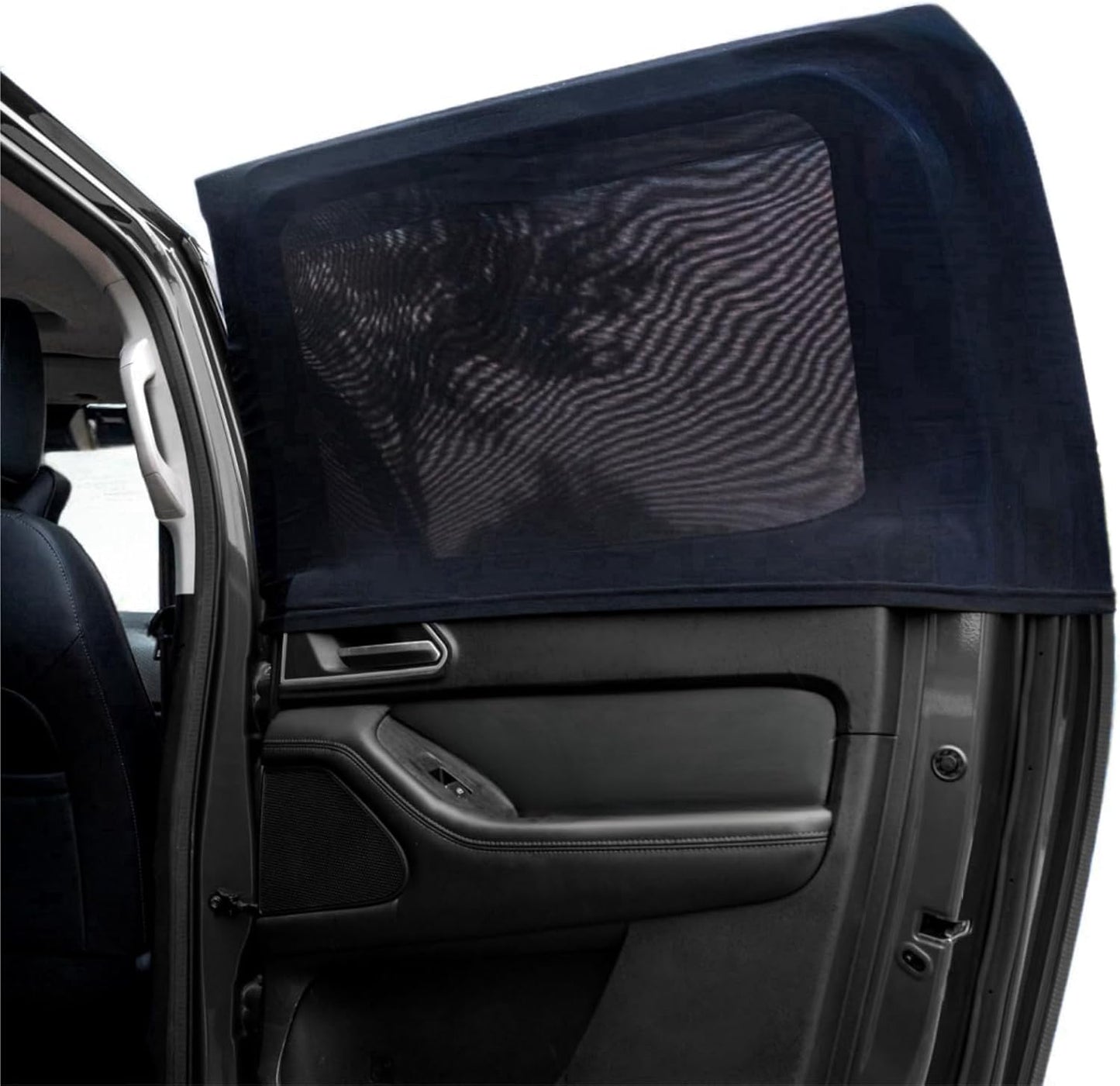 2Packs Universal Car Window Screen for Rear Window 25"(H) X43(W), Elastic Mesh Sun Shade Car Camping Window Cover, Fit for Most Cars Large SUVs, Truck, Pickup