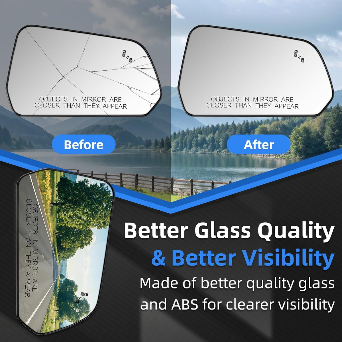 Passenger Side Mirror Replacement for Ford Mustang 2021-2026