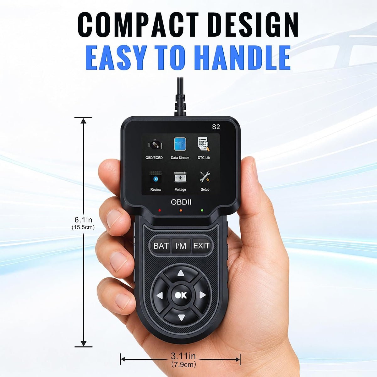 OBD2 Scanner, Check Engine Code Reader, Car Scanner Diagnostic Tool