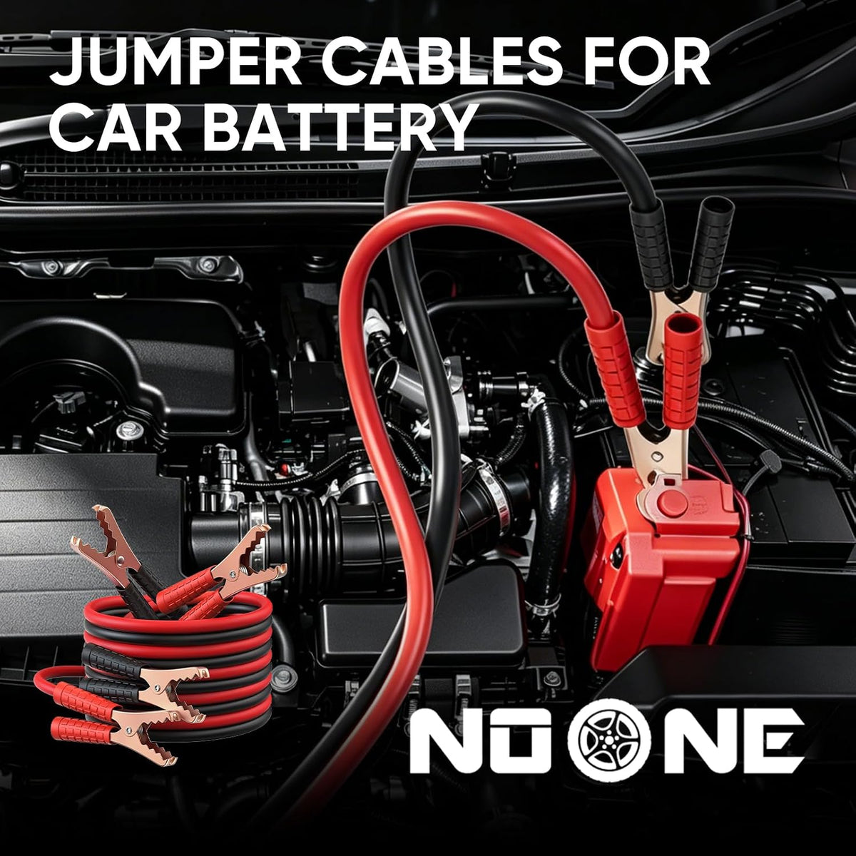 NOONE Jumper Cables for Car Battery, Heavy Duty Automotive Booster Cables