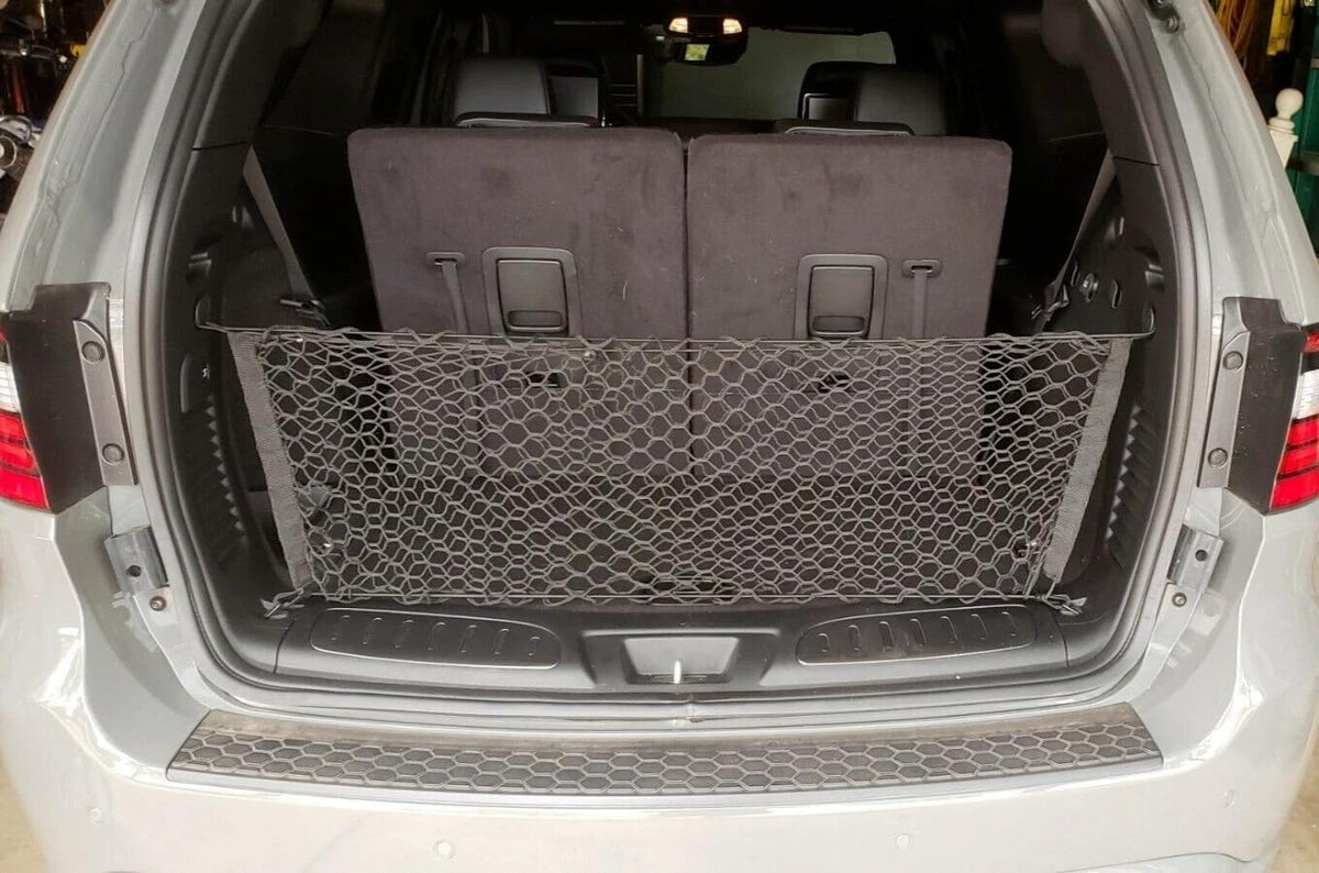 Rear Trunk Organizer Cargo Net for Dodge Durango 1998-2026 – Envelope Style Cargo Net for SUV – Premium Mesh Car Trunk Organizer Vehicle Carrier Storage– Compatible with Dodge Durango