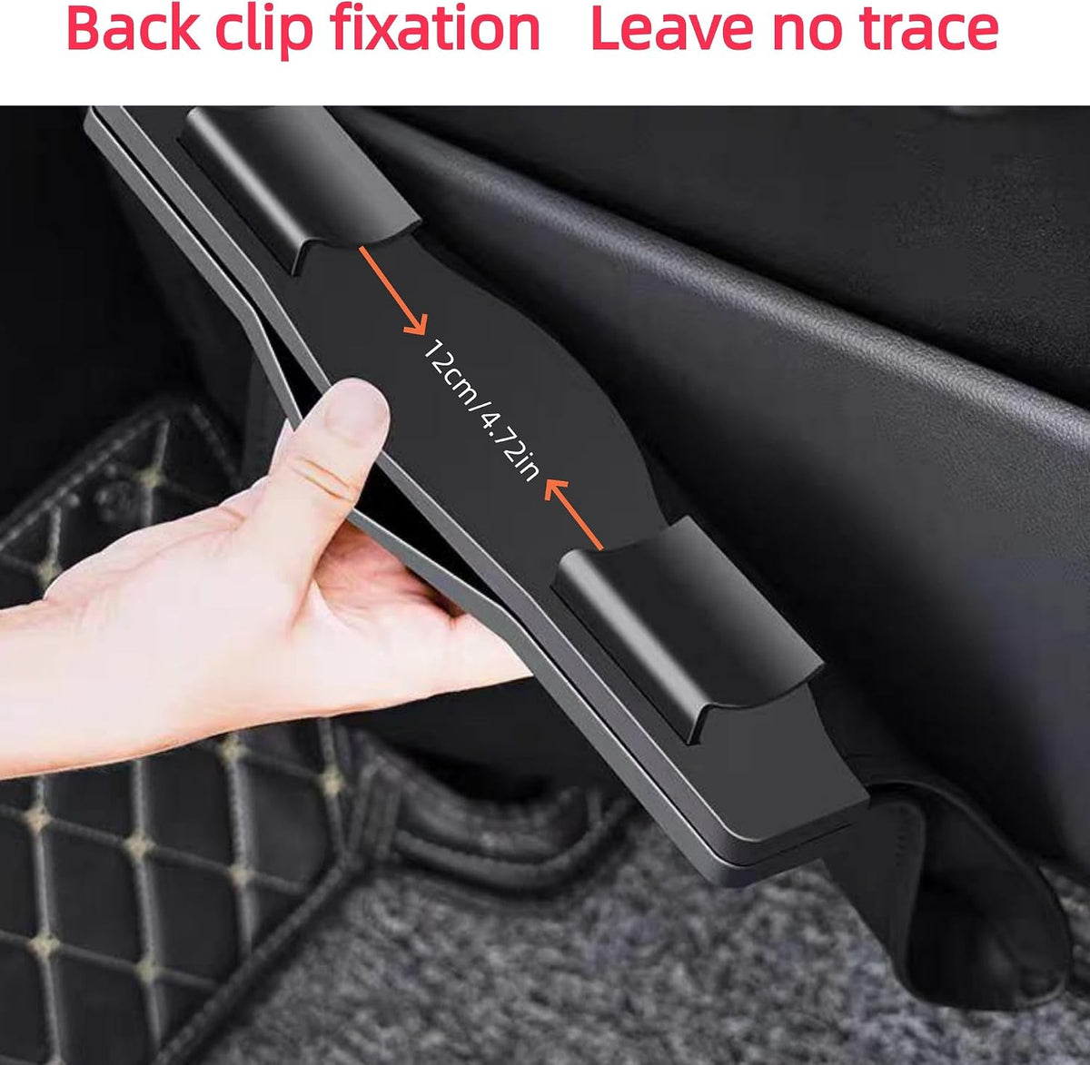 Car Leather Trash Bag Smart LED Waterproof Organizer Storage Garbage Can (Black)