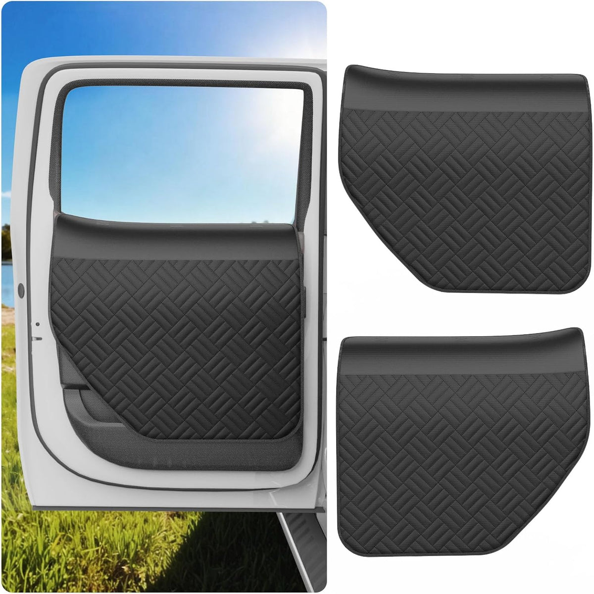 Car Door Protector for Dogs - Heavy Duty Thick Oxford Covers for Car Back Door Protect for Pet Scratching(M)