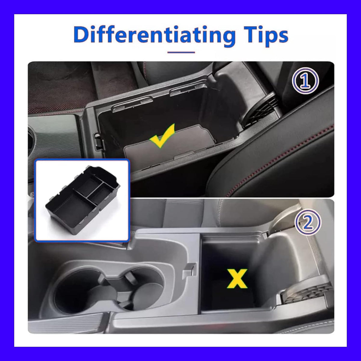 for Honda Civic 2024 2025 2026 Center Console Organizer Tray(2pcs)