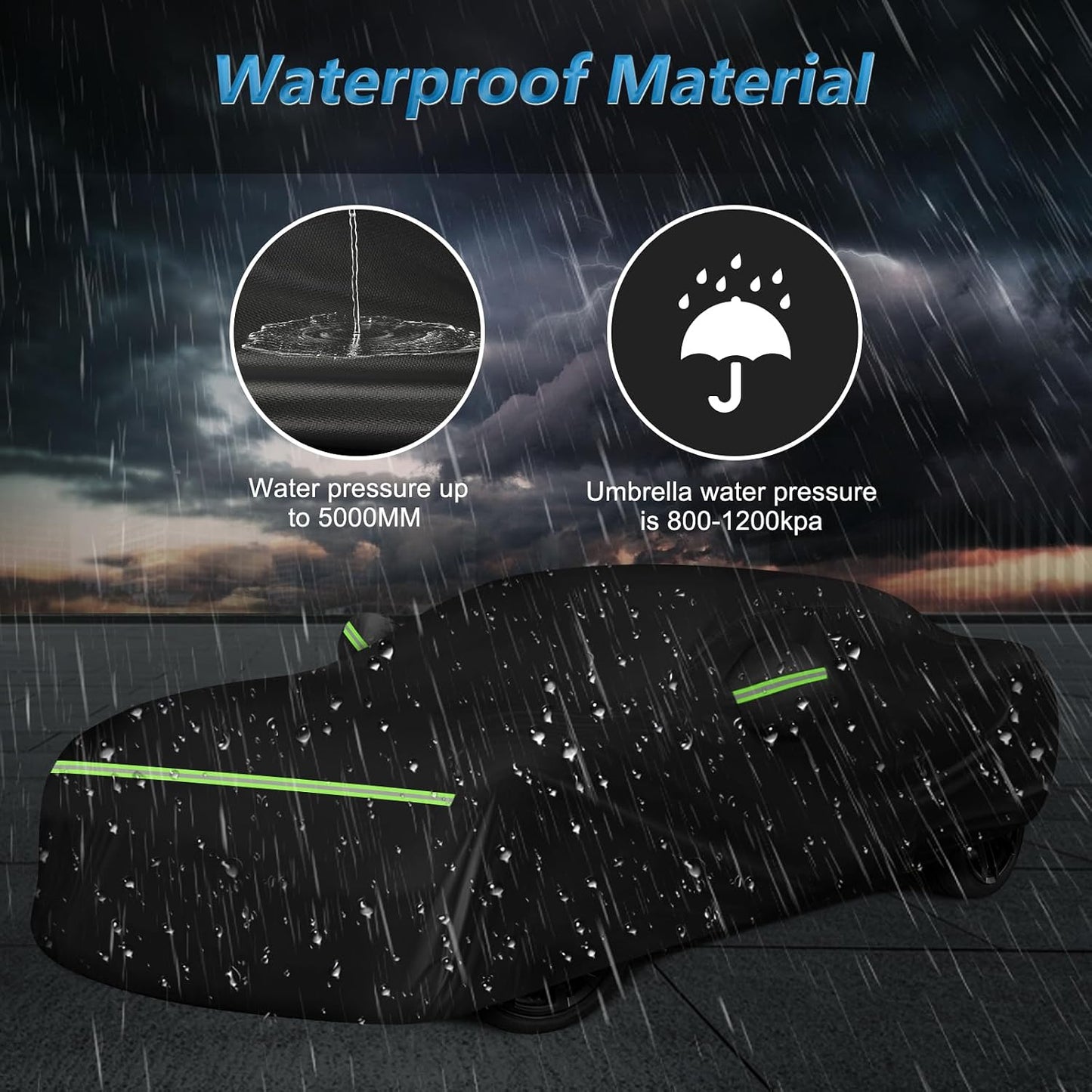 Car Cover for 2010-2025 Chevrolet Camaro SS ZL1 RS LT 1LE Coupe Convertible | Waterproof 210D Oxford Heavy Duty All Weather Outdoor Full Car Cover with Zipper Cotton Lining