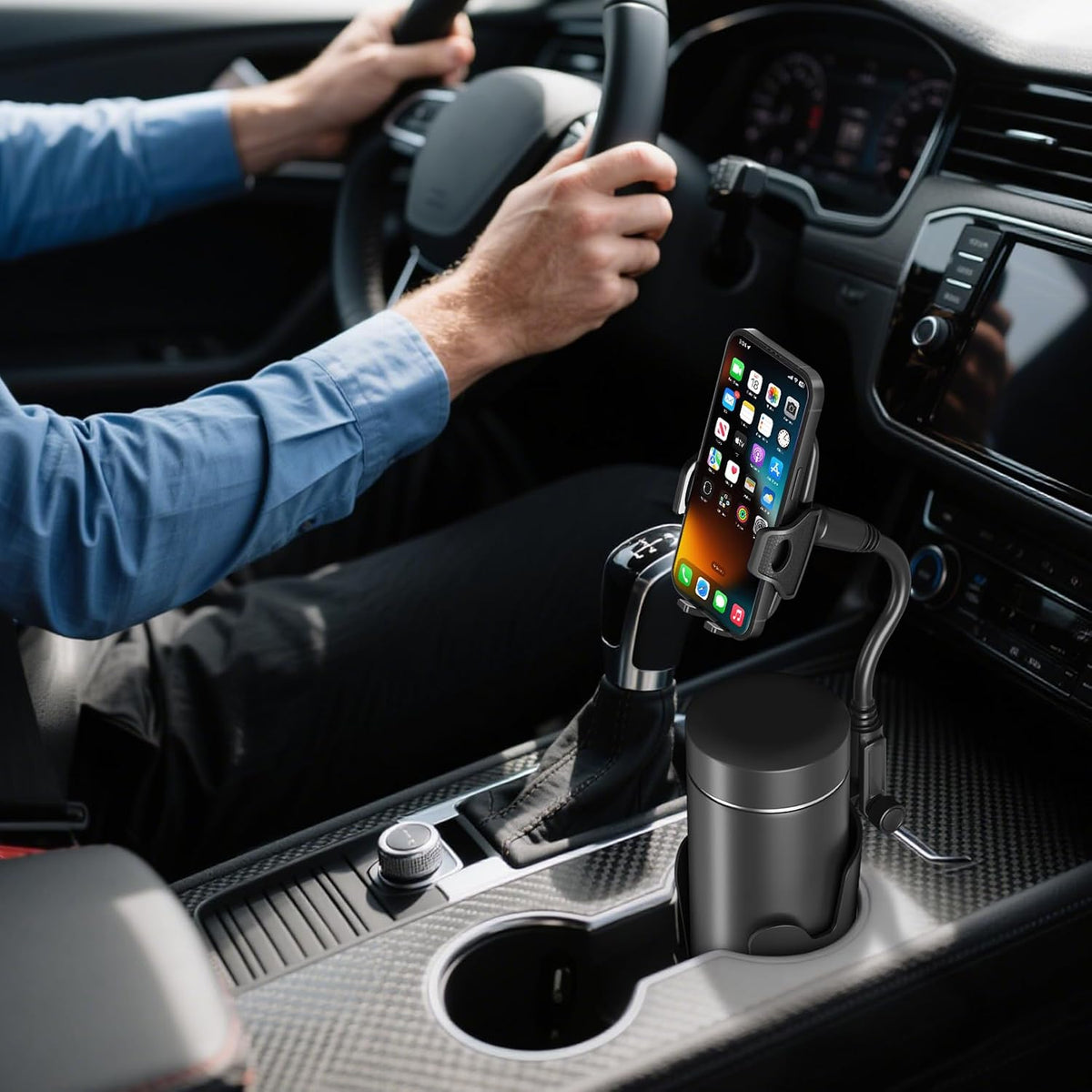 Cup Holder Phone Holder for Car 360° Adjustable, Car Phone Mount
