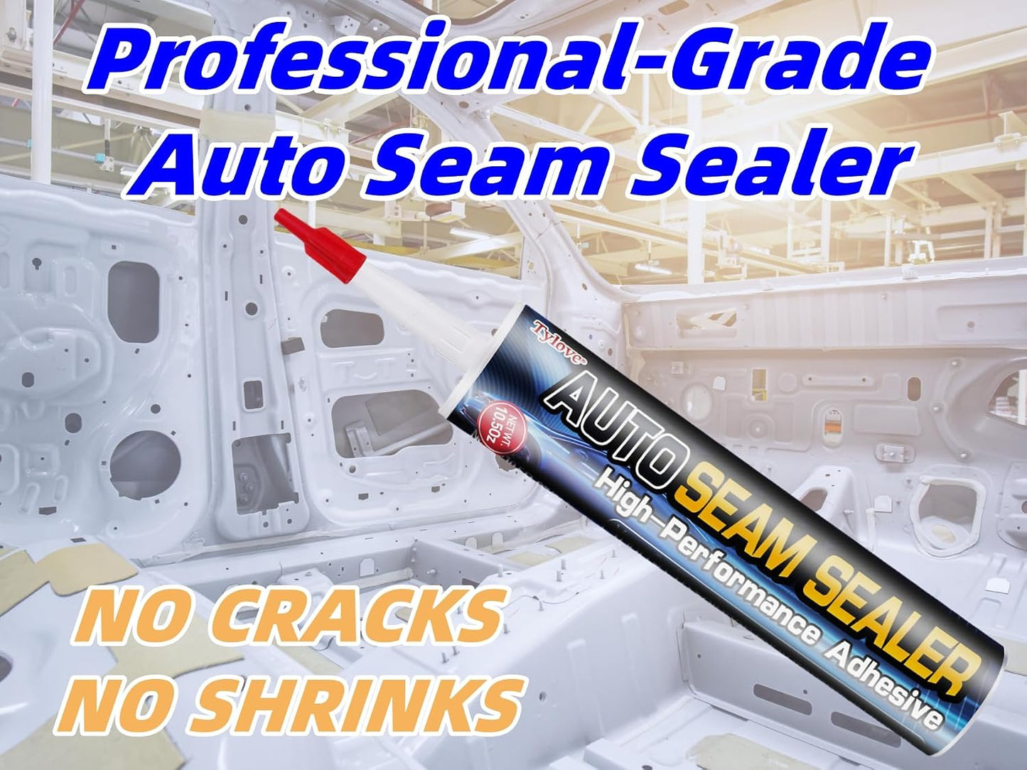 Seam Sealer Automotive-Professional Grade High Strength Waterproof Adhesive for Truck,Marine,Auto Body Repair, Rust & Leak Prevention-Quick Paintable Sealant for Metal,Plastic,RV Roof Sealant White