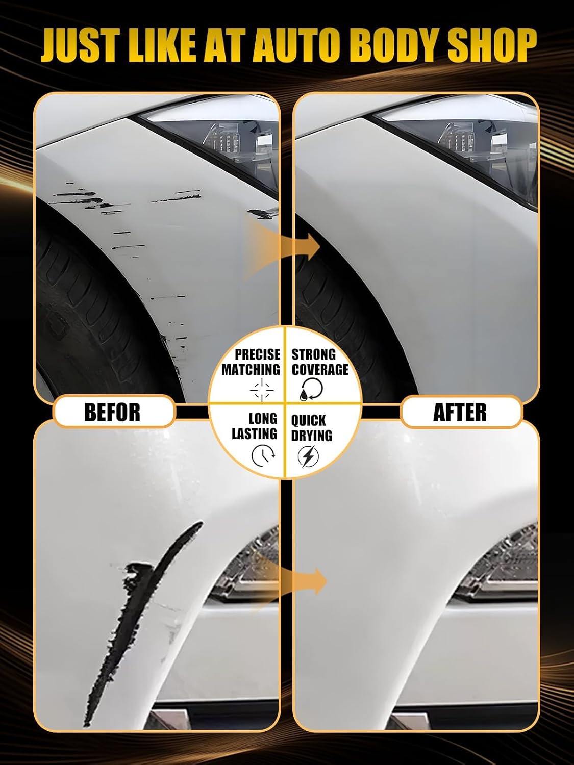 Touch Up Paint for GMC Downpour Metallic(GXP/WA136H) Car Touch Up paint Genuine Exact Color Code Compatible With GMC Vehicle