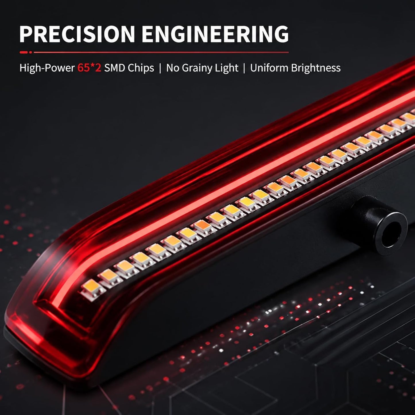 Red LED Rear Bumper Reflector Light Assembly | Replacement Tail Lamp, For Toyota Camry 2006-2014, For Sienna 2011-2017, Waterproof IP65