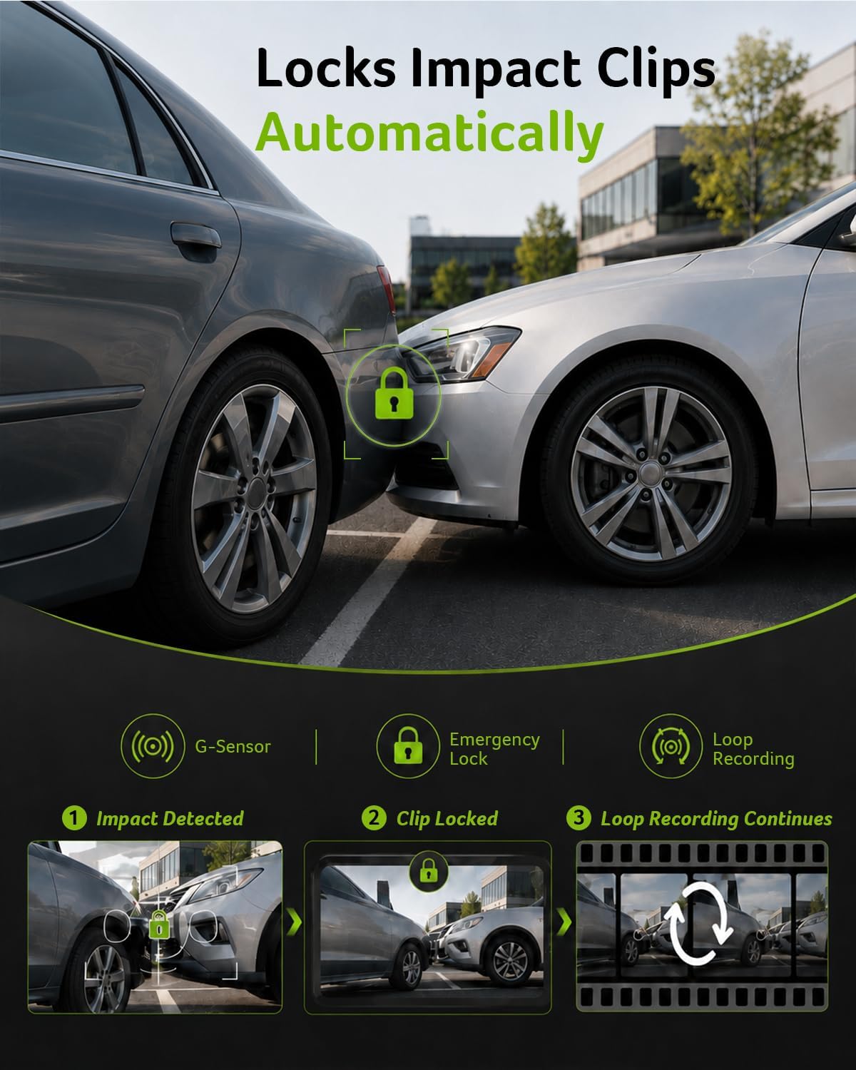 Acer Gadget 3 Channel 4K Rear View Mirror Camera, Mirror Dash Cam for Cars
