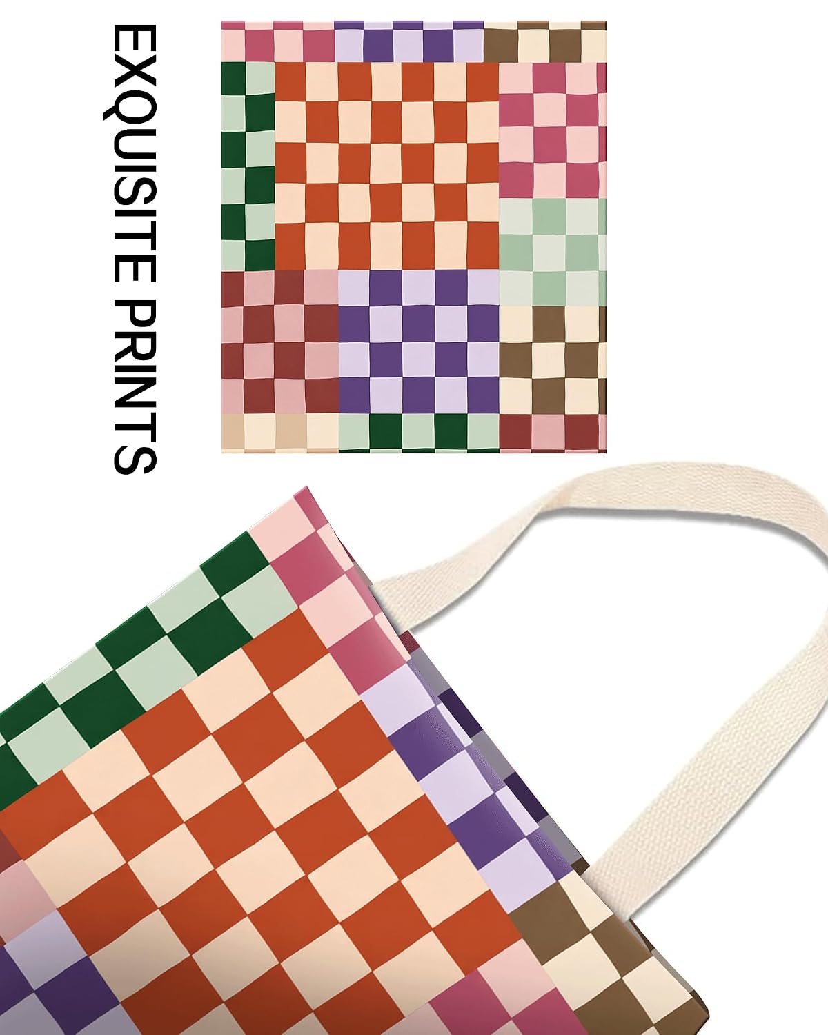Car Trash Can, Durable Hanging Car Trash Garbage Bag, Cute Automotive Garbage Cans Organizer, Cute Colorful Checkerboard