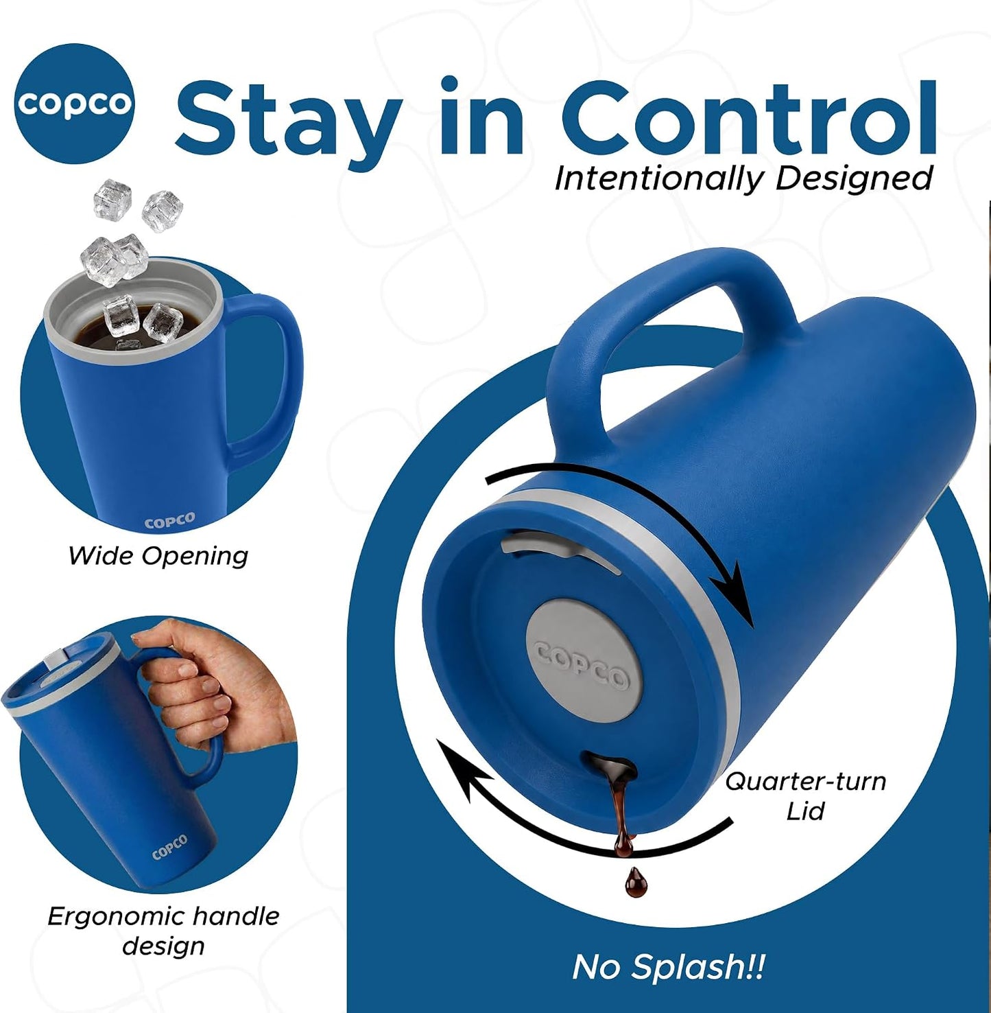 Copco Cone Cone Desk Mug - Blue 16 Oz