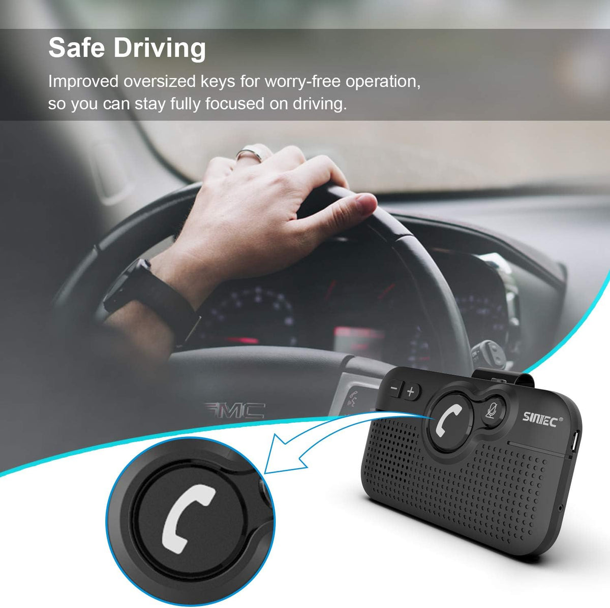 Handsfree Bluetooth Car Kit for Cell Phone,Wireless Speaker for Car
