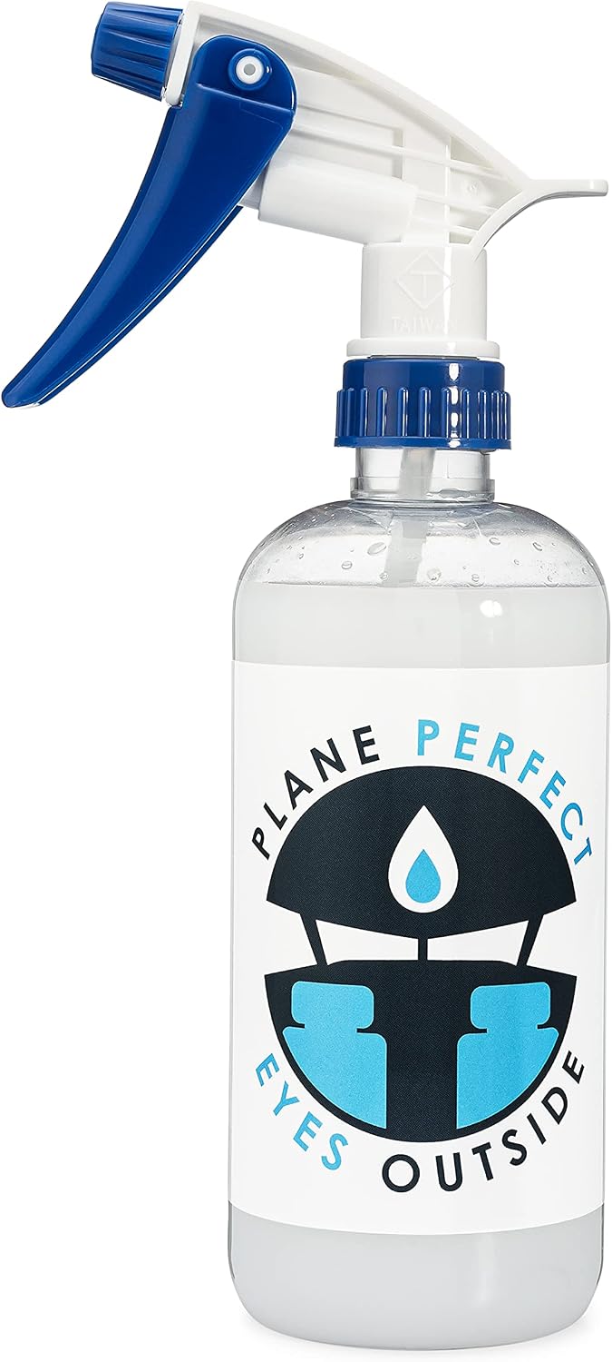 Plane Perfect Eyes Outside Windshield Cleaner - Aviation &amp; Multi Surface Glass, Plastic, Plexiglass - Streak Free, Non Abrasive, Reduces Fog, UV Safe for Airplanes, Cars, Boats &amp; LCD Screens | 16 Oz